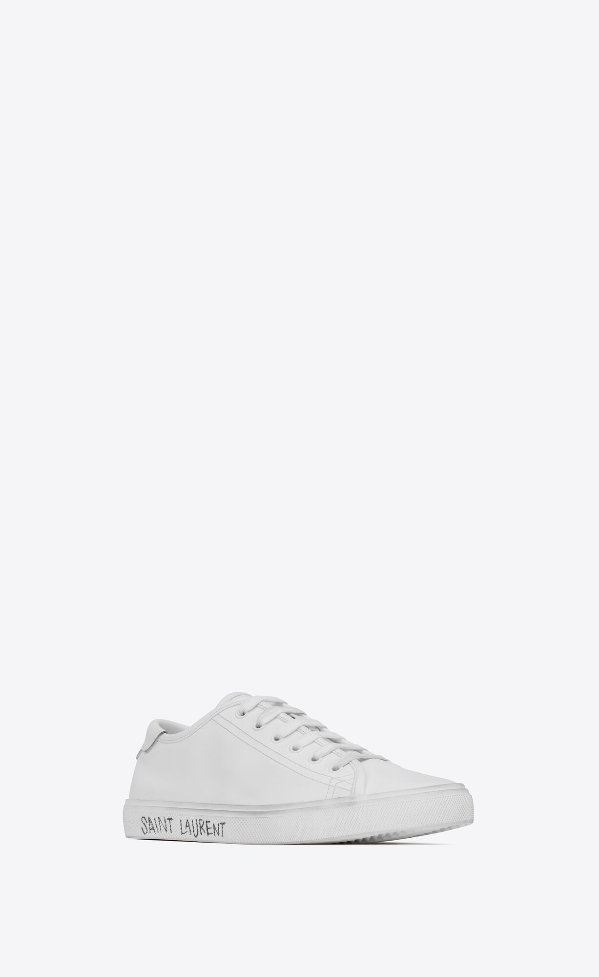 YSL Malibu Sneakers In Smooth Kozene Biele | 46398-USXI