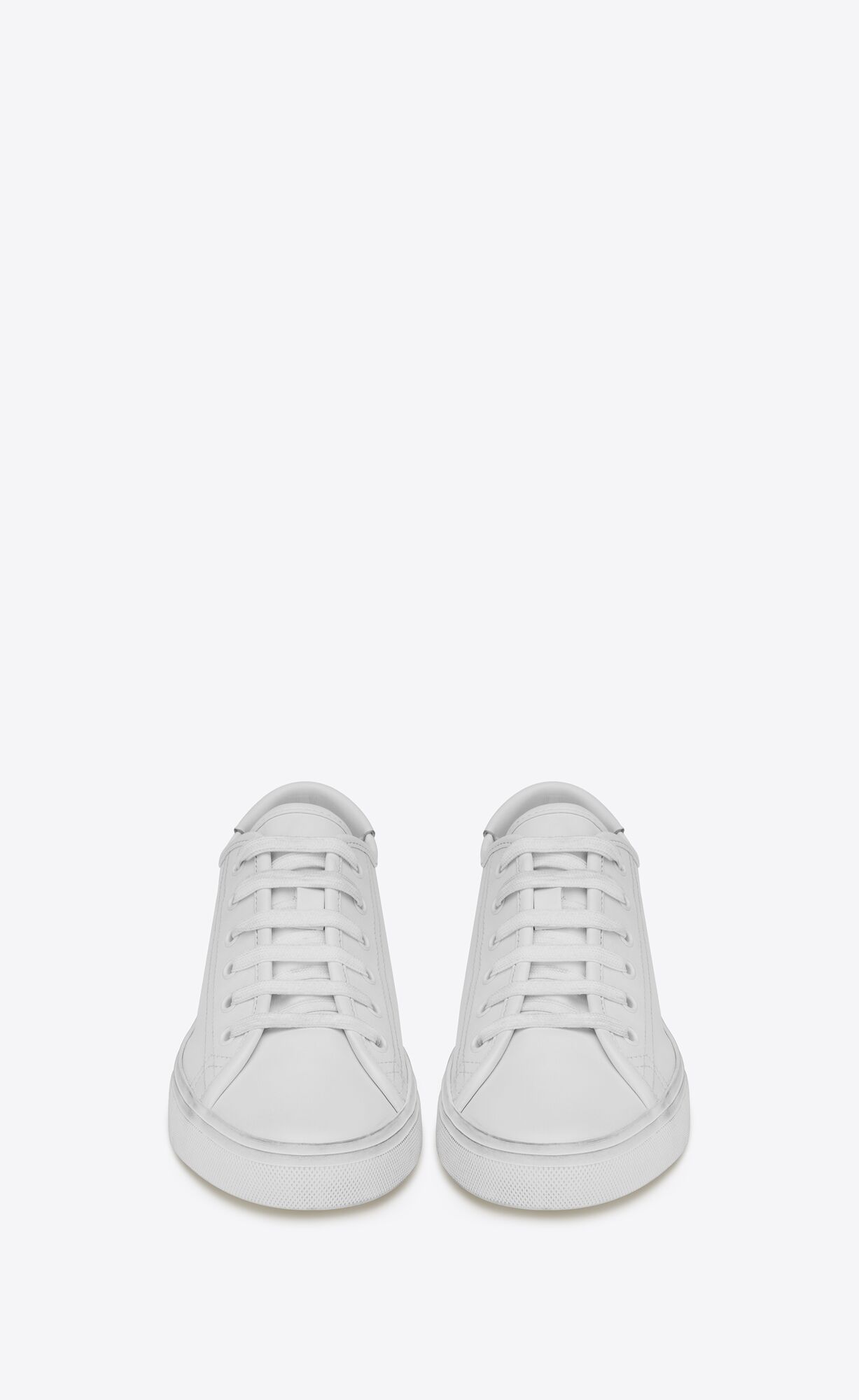 YSL Malibu Sneakers In Smooth Kozene Biele | 46398-USXI