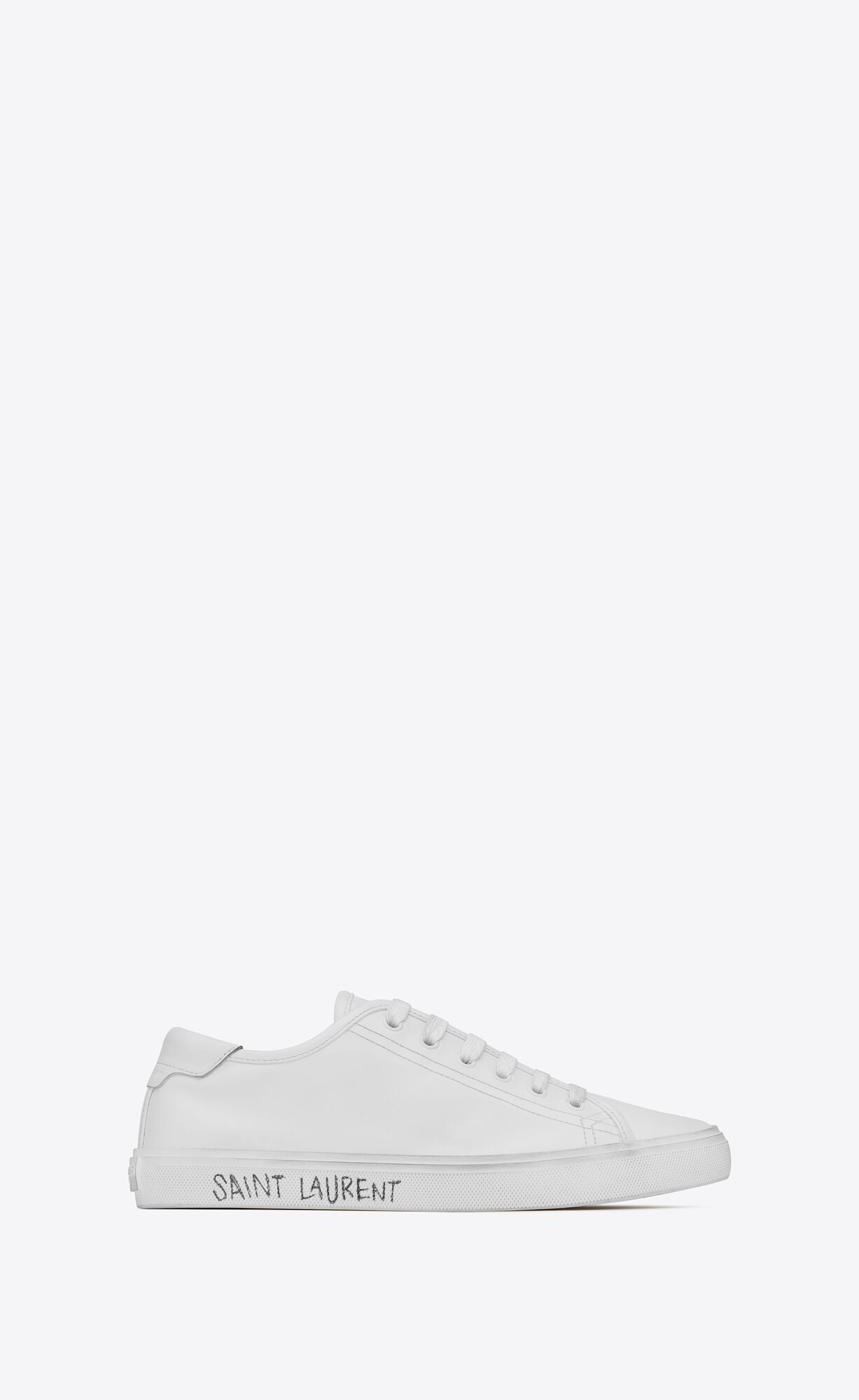 YSL Malibu Sneakers In Smooth Kozene Biele | 54079-WQZG