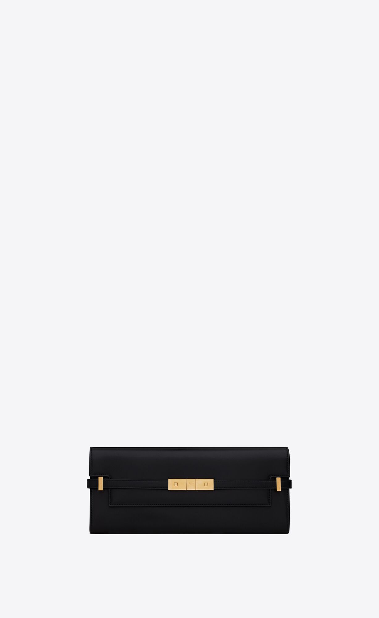 YSL Manhattan Clutch In Box Saint Laurent Kozene Noir | 05692-GTMN