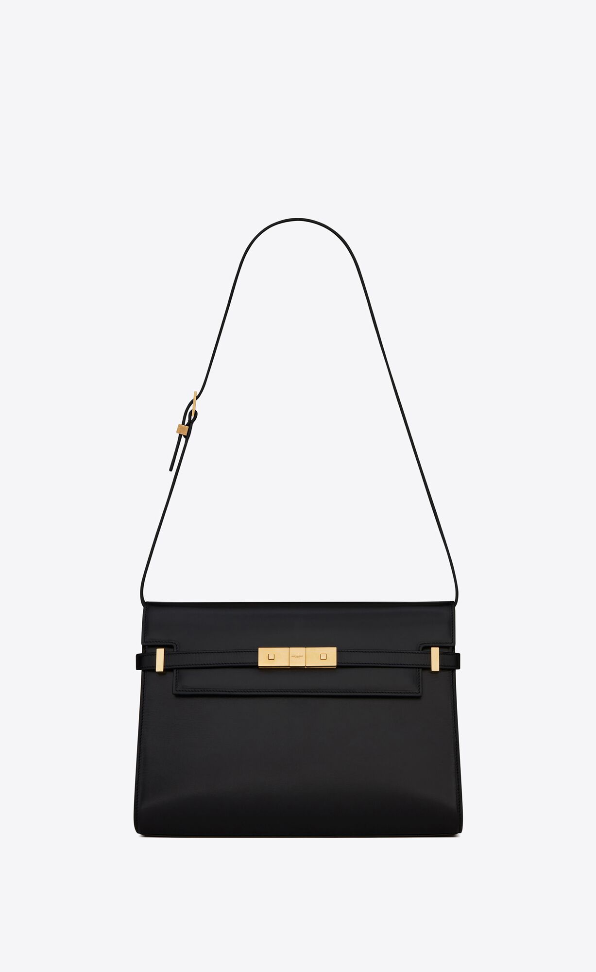 YSL Manhattan Shoulder Bag In Box Saint Laurent Kozene Čierne | 94268-VDNS