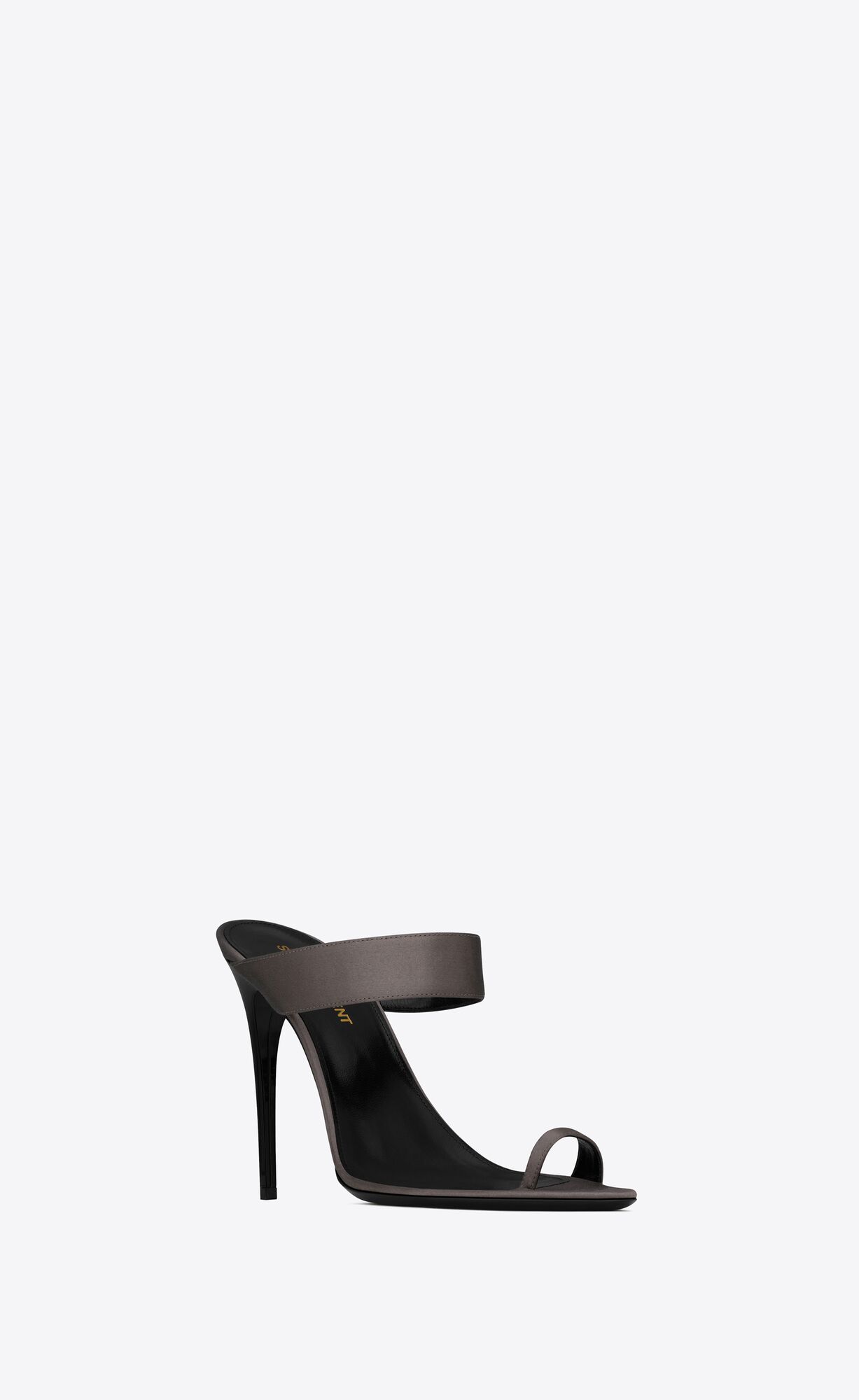 YSL Martha Mules In Silk Satin Siva | 03752-ENFS