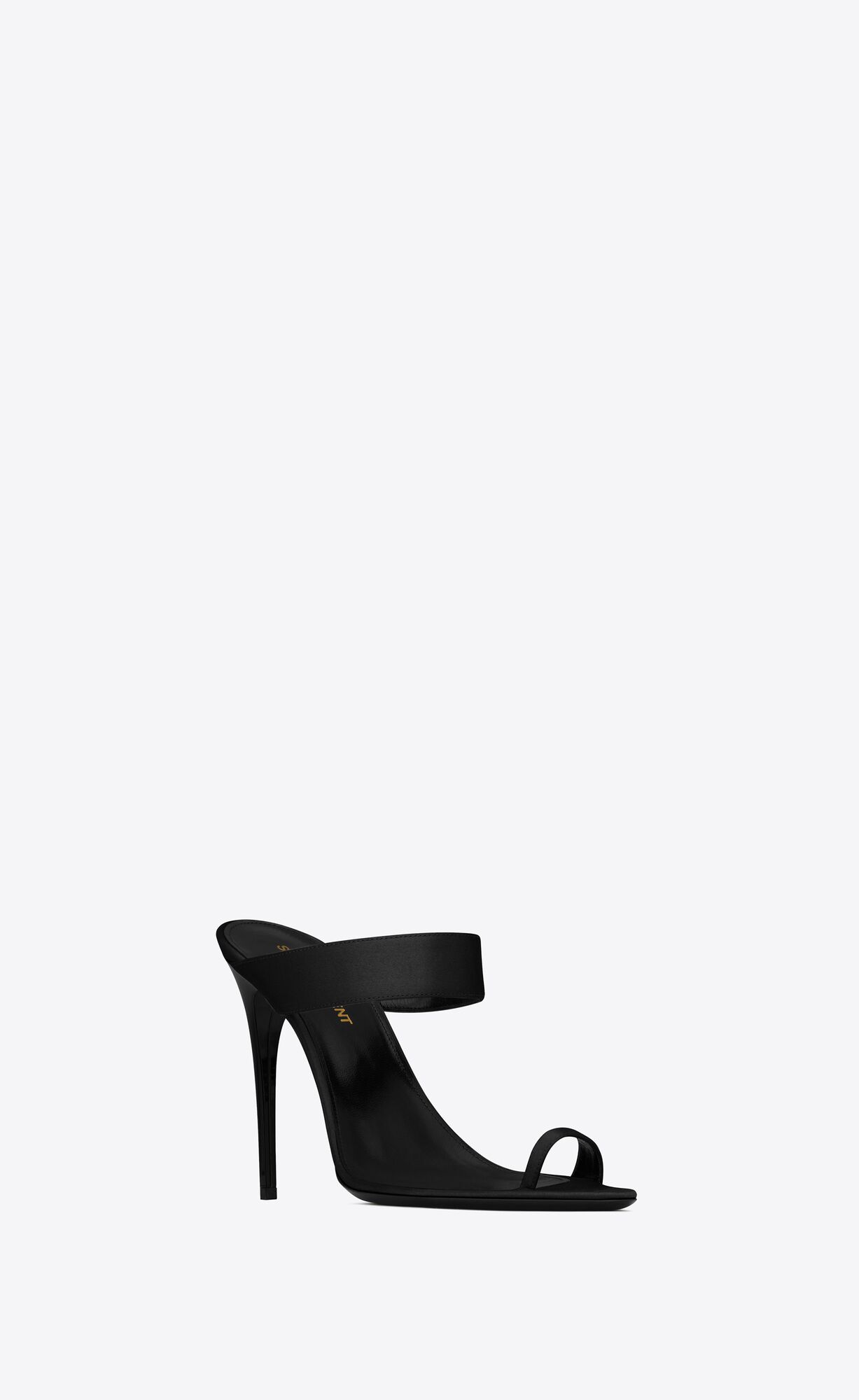 YSL Martha Mules In Silk Satin Čierne | 68493-ONPY