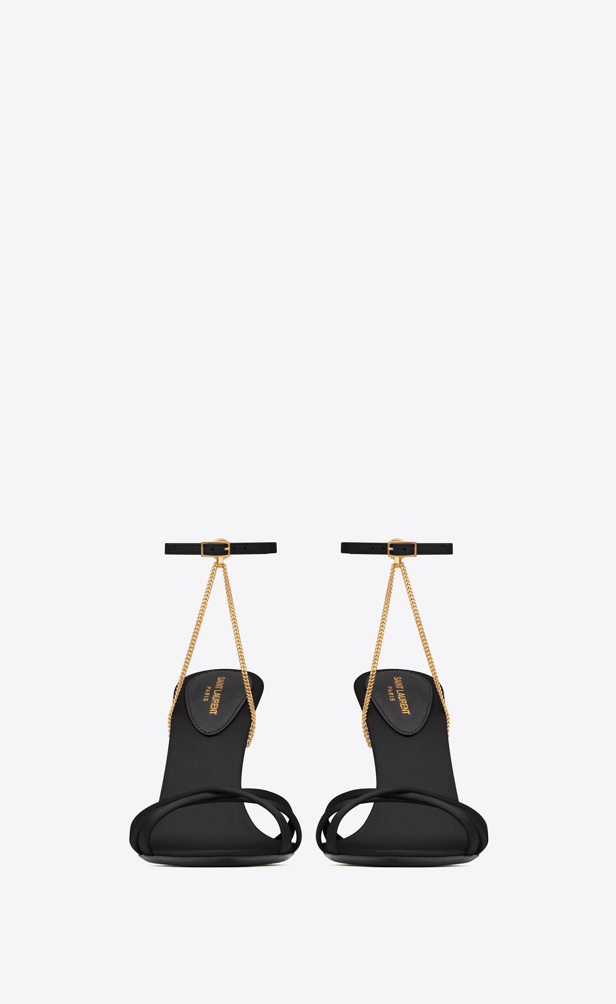 YSL Melody Sandals In Crepe Satin Čierne | 91835-MKHY