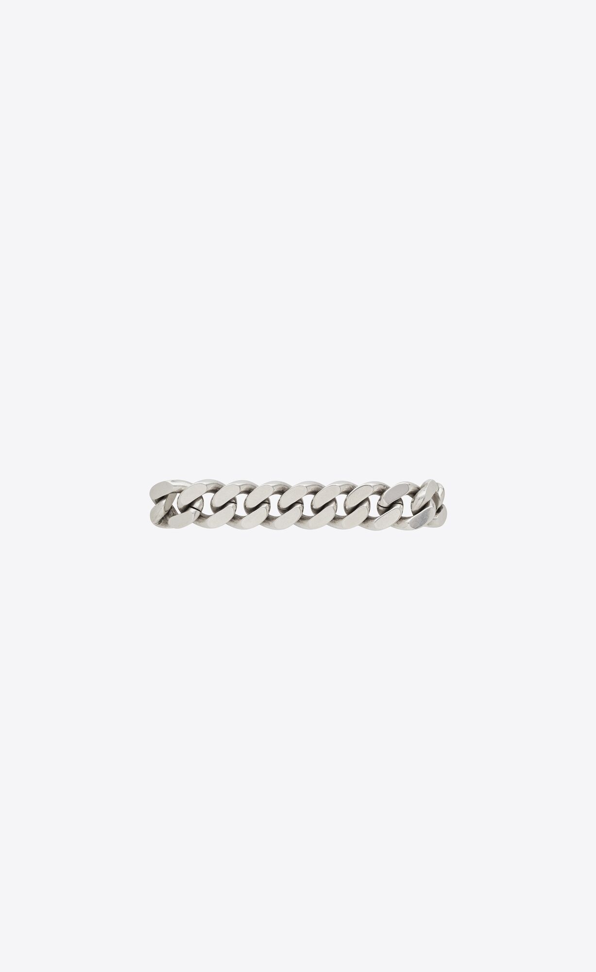 YSL Metal Curb Chain Bracelet Strieborne | 03824-GKLX