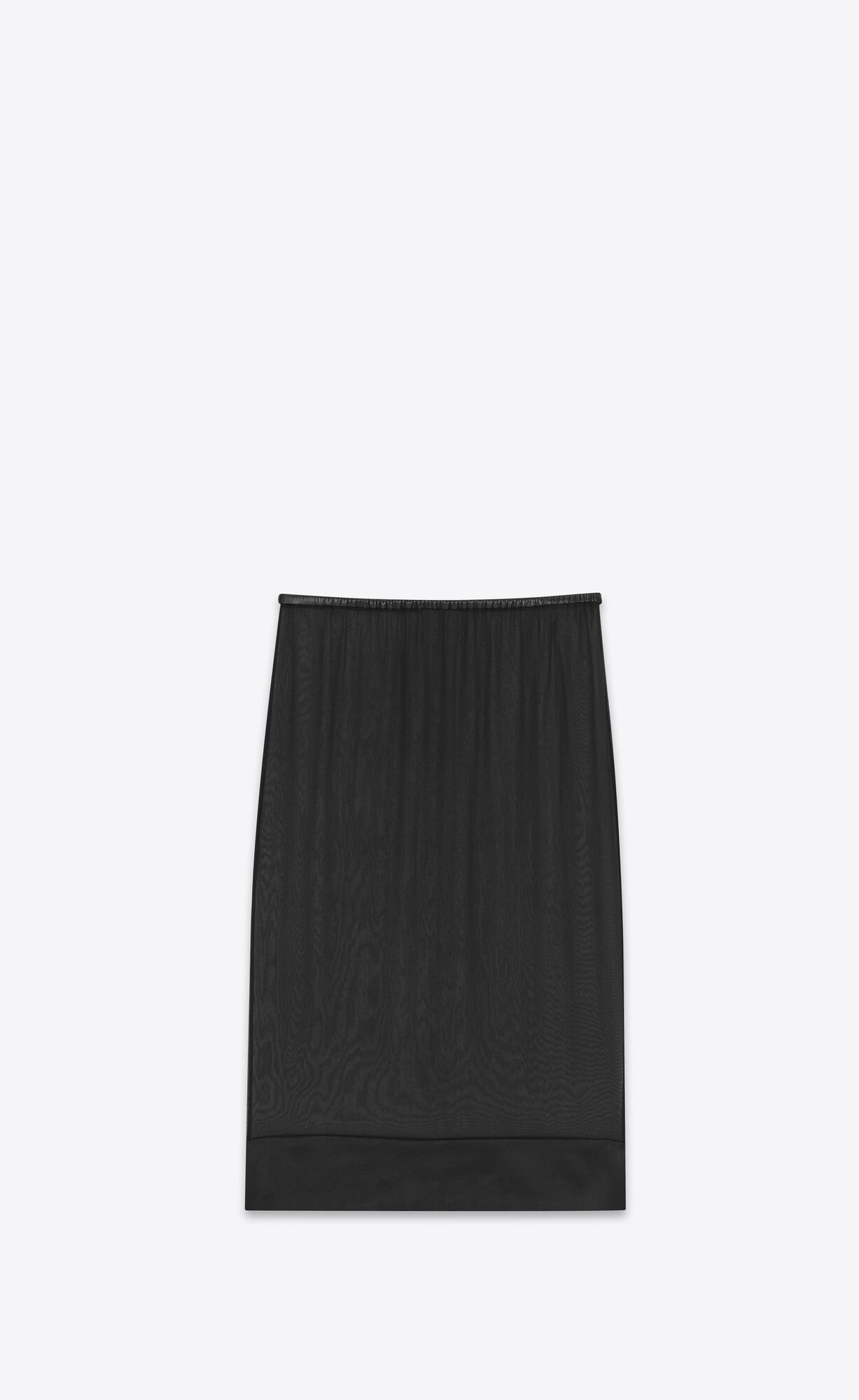 YSL Midi Skirt In Crepe Muslin Čierne | 23485-AYBG