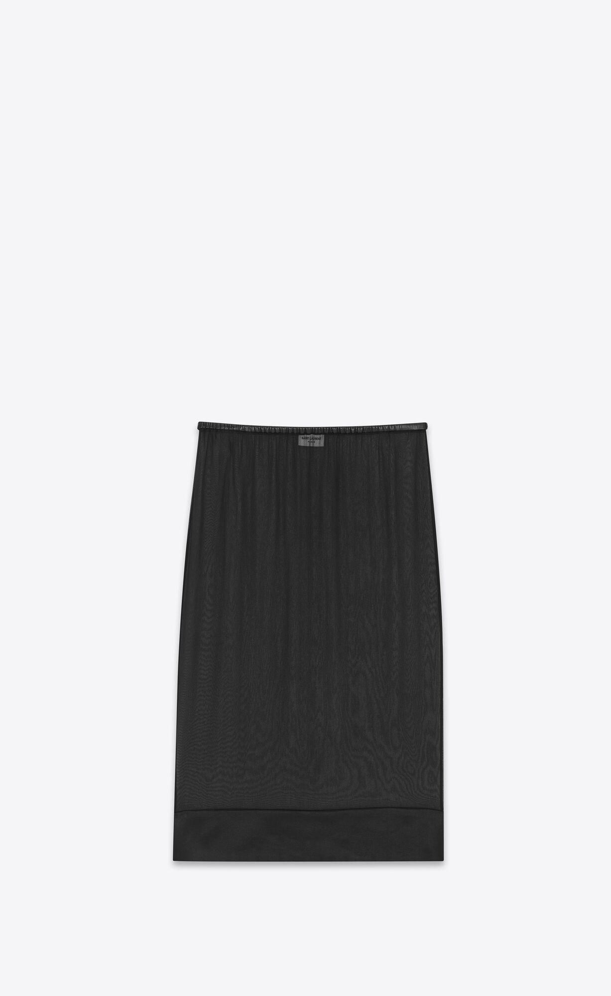 YSL Midi Skirt In Crepe Muslin Čierne | 23485-AYBG