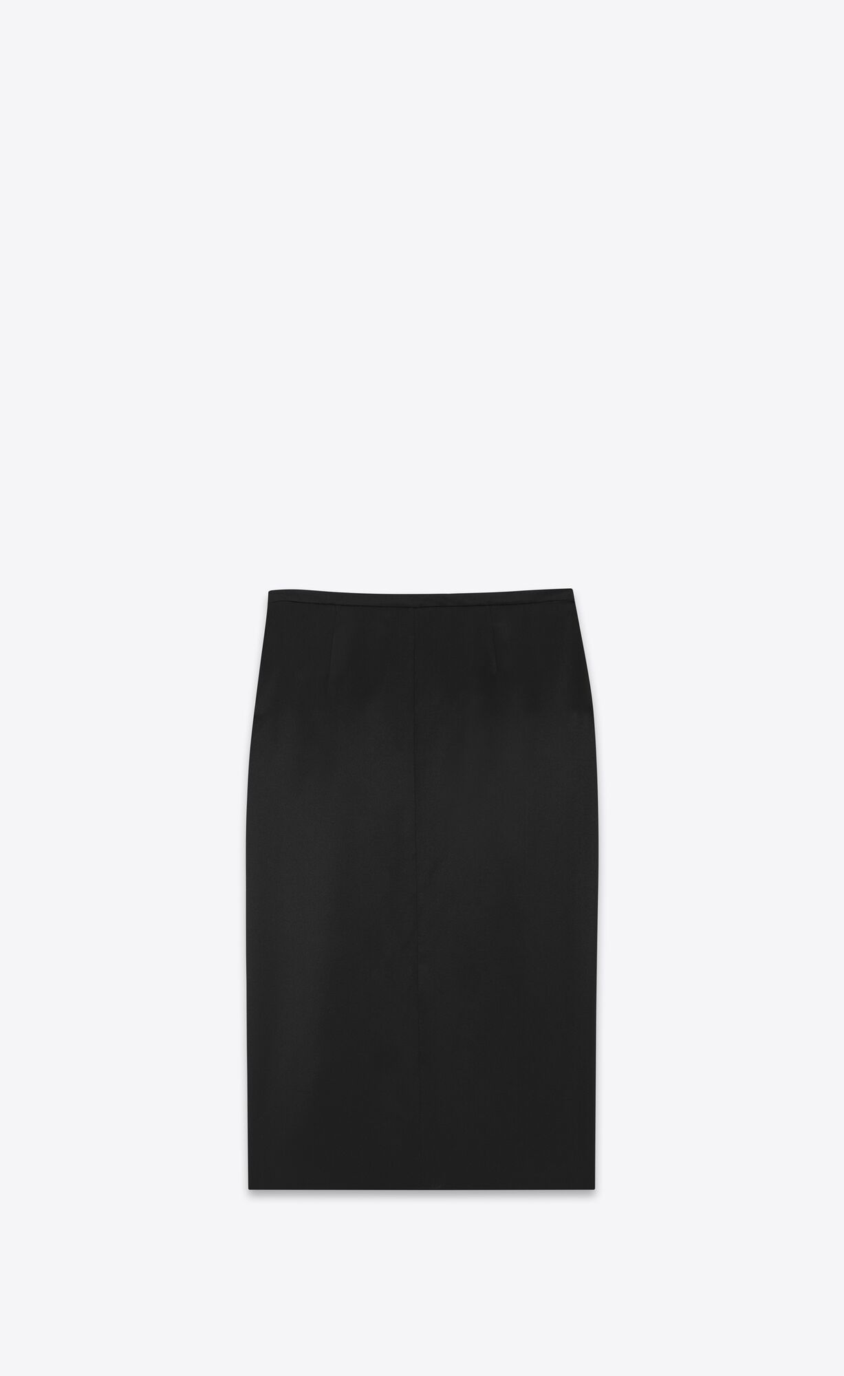 YSL Midi Skirt In Crepe Satin Čierne | 64372-RTFG