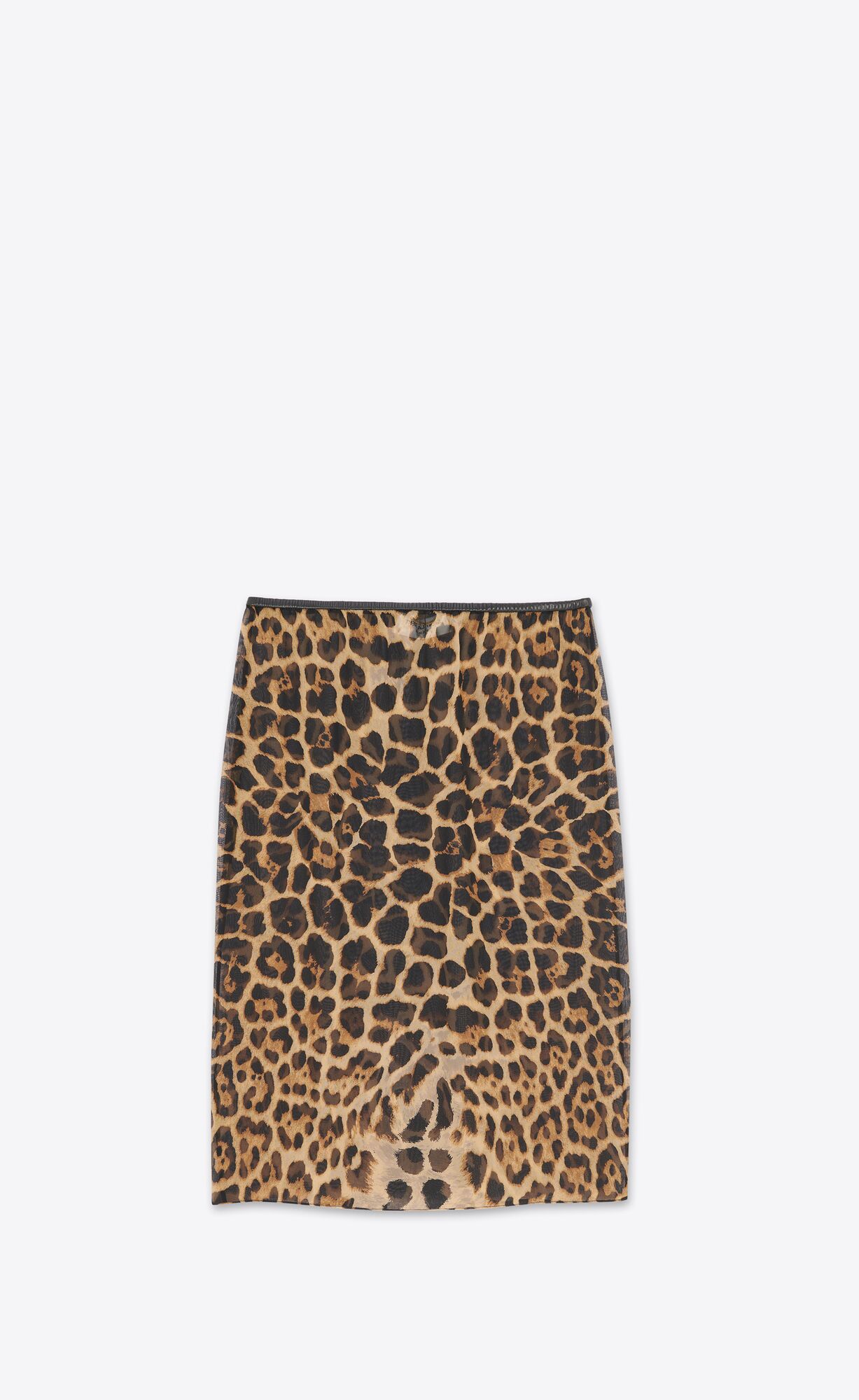 YSL Midi Skirt In Leopard Silk Georgette Leopardie | 18730-ESVQ