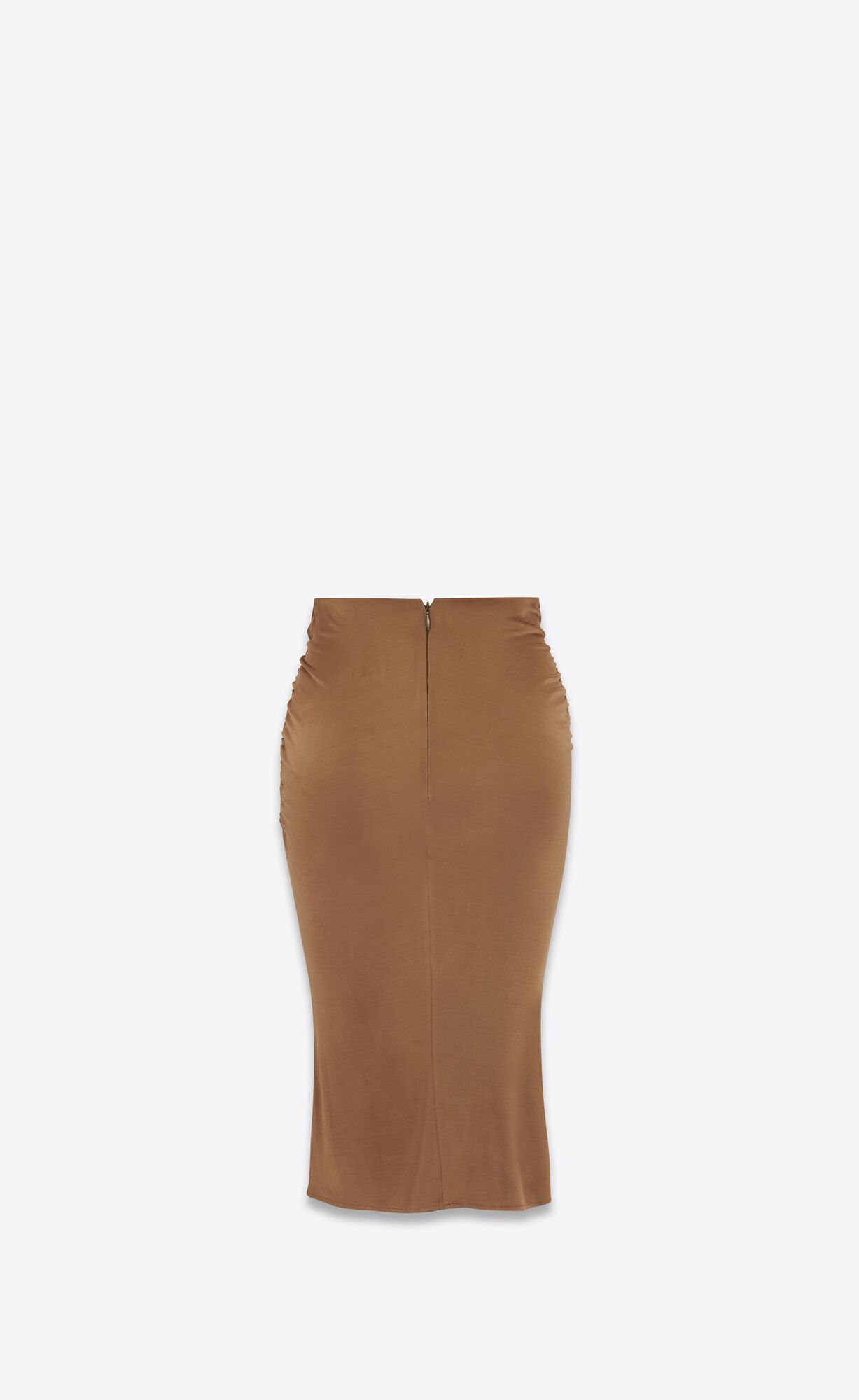 YSL Midi Skirt In Shiny Jersery Terre | 95120-FREW