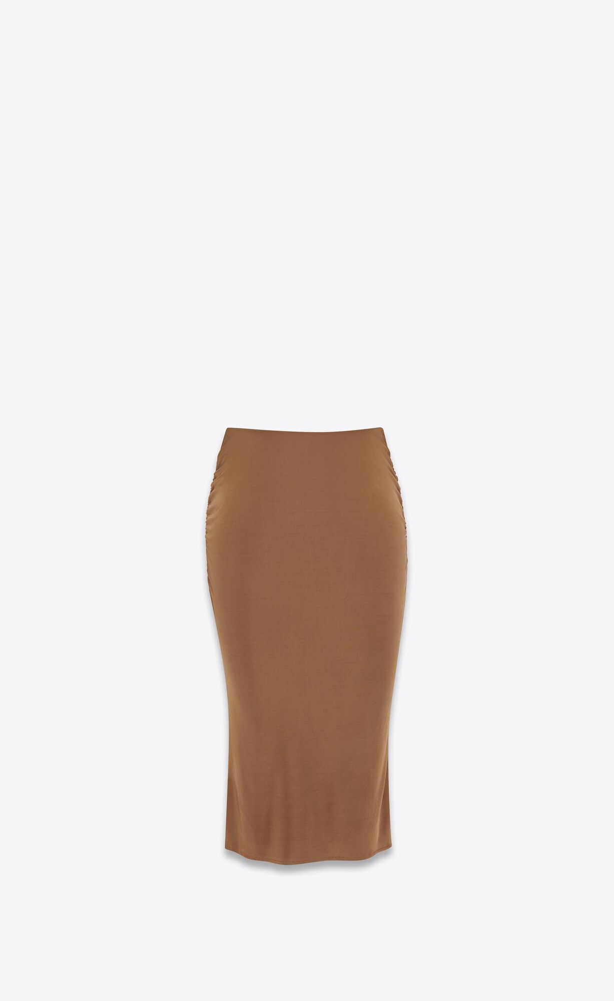 YSL Midi Skirt In Shiny Jersery Terre | 95120-FREW