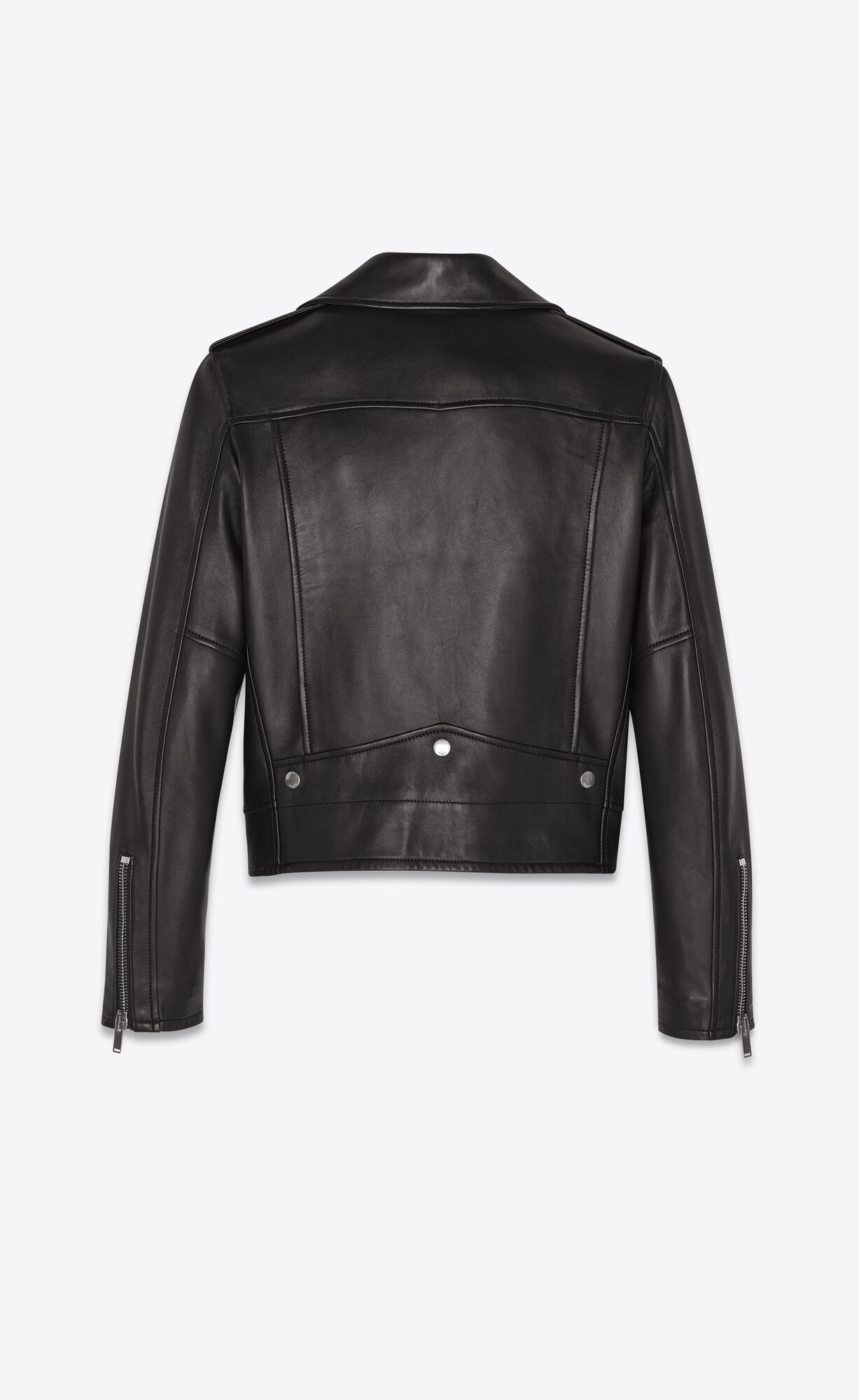 YSL Motorcycle Jacket In Plunged Lambskin Čierne | 48362-HOQA