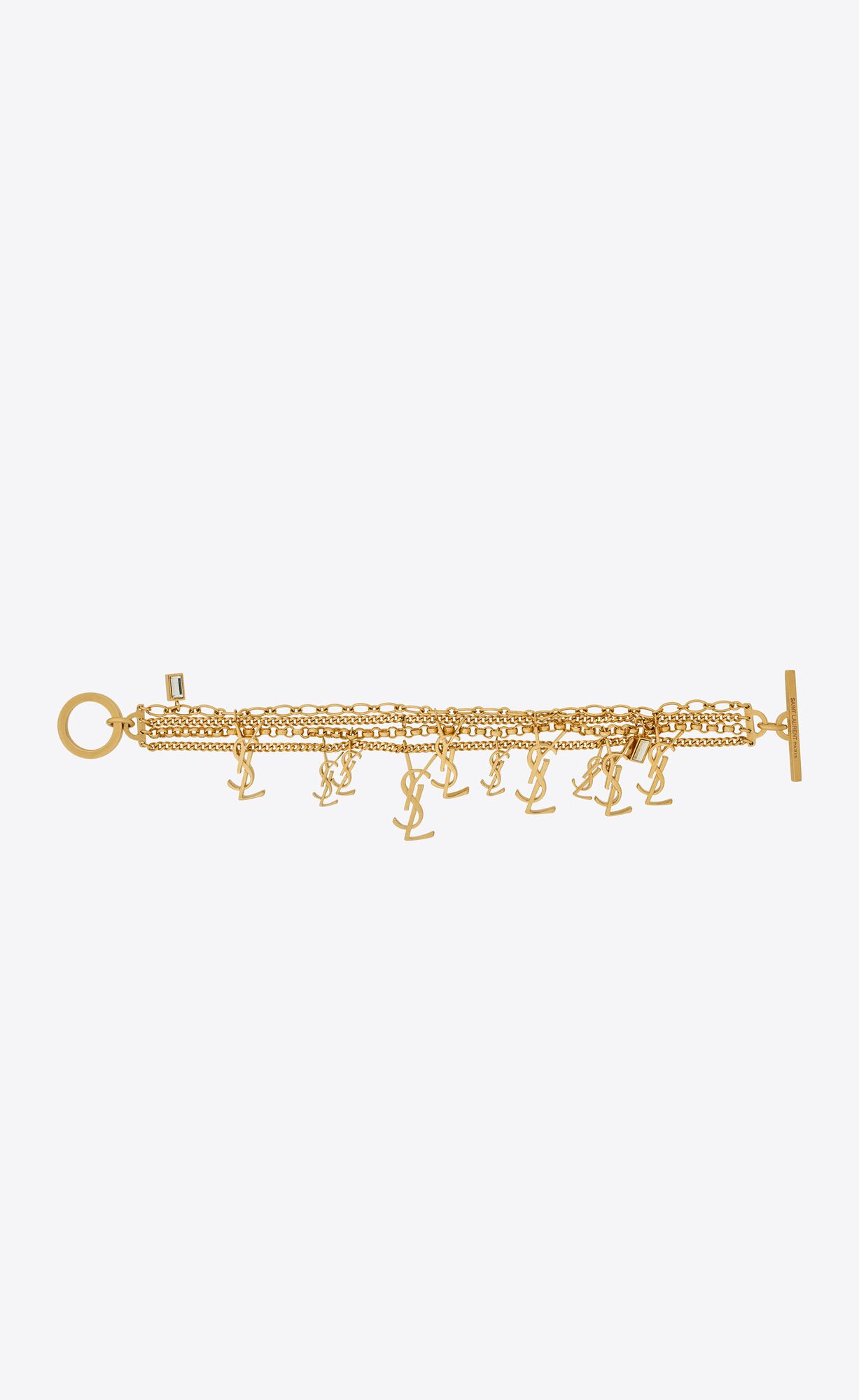 YSL Multi Cassandre Bracelet In Metal And Rhinestone Zlate | 20953-XDOE