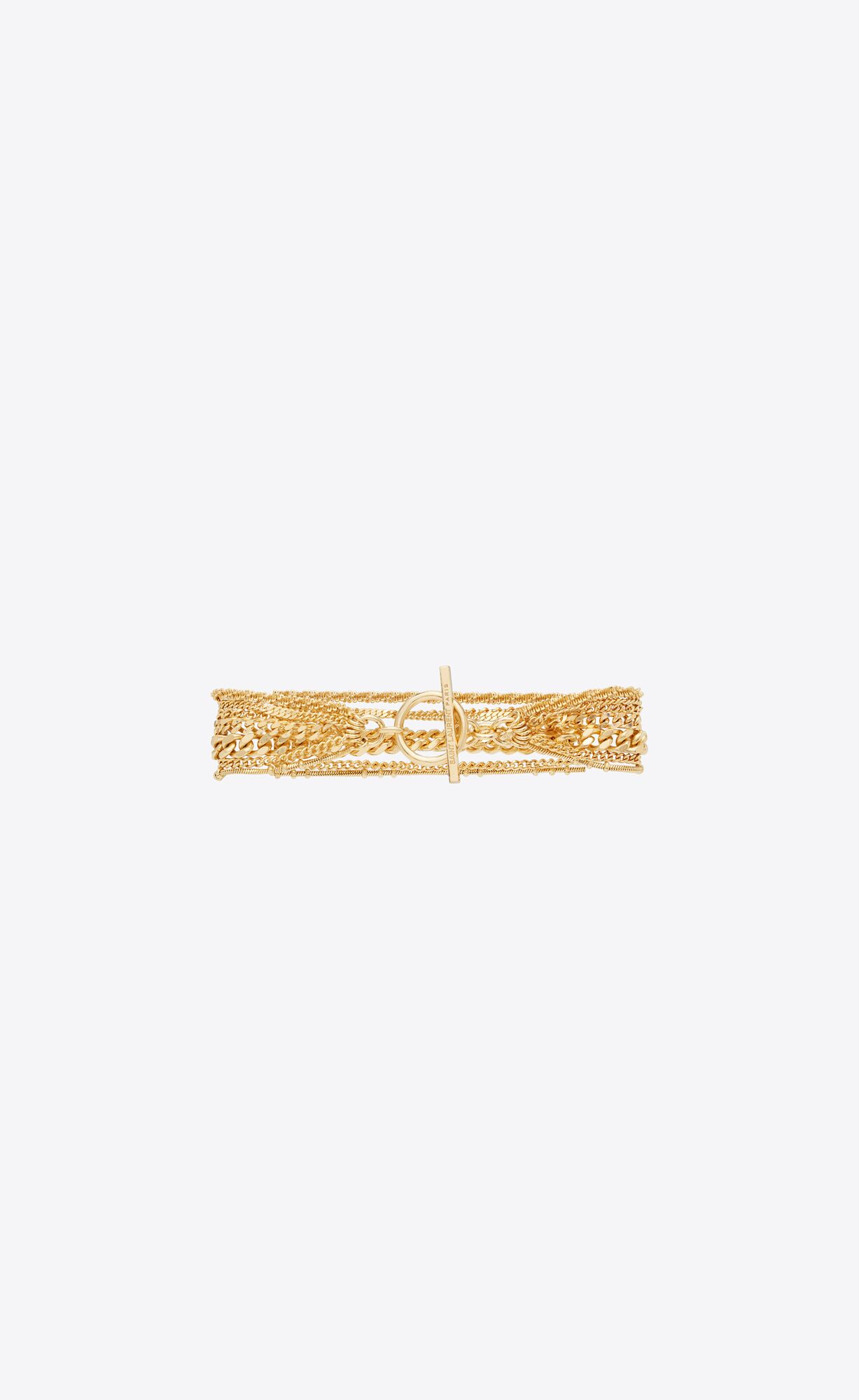 YSL Multi-chain Bracelet In Metal Zlate | 34807-LUNE