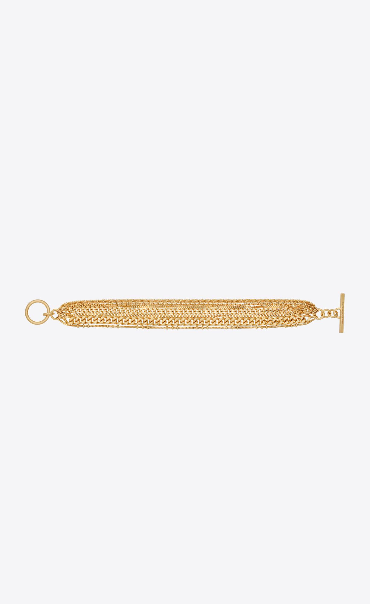 YSL Multi-chain Bracelet In Metal Zlate | 34807-LUNE