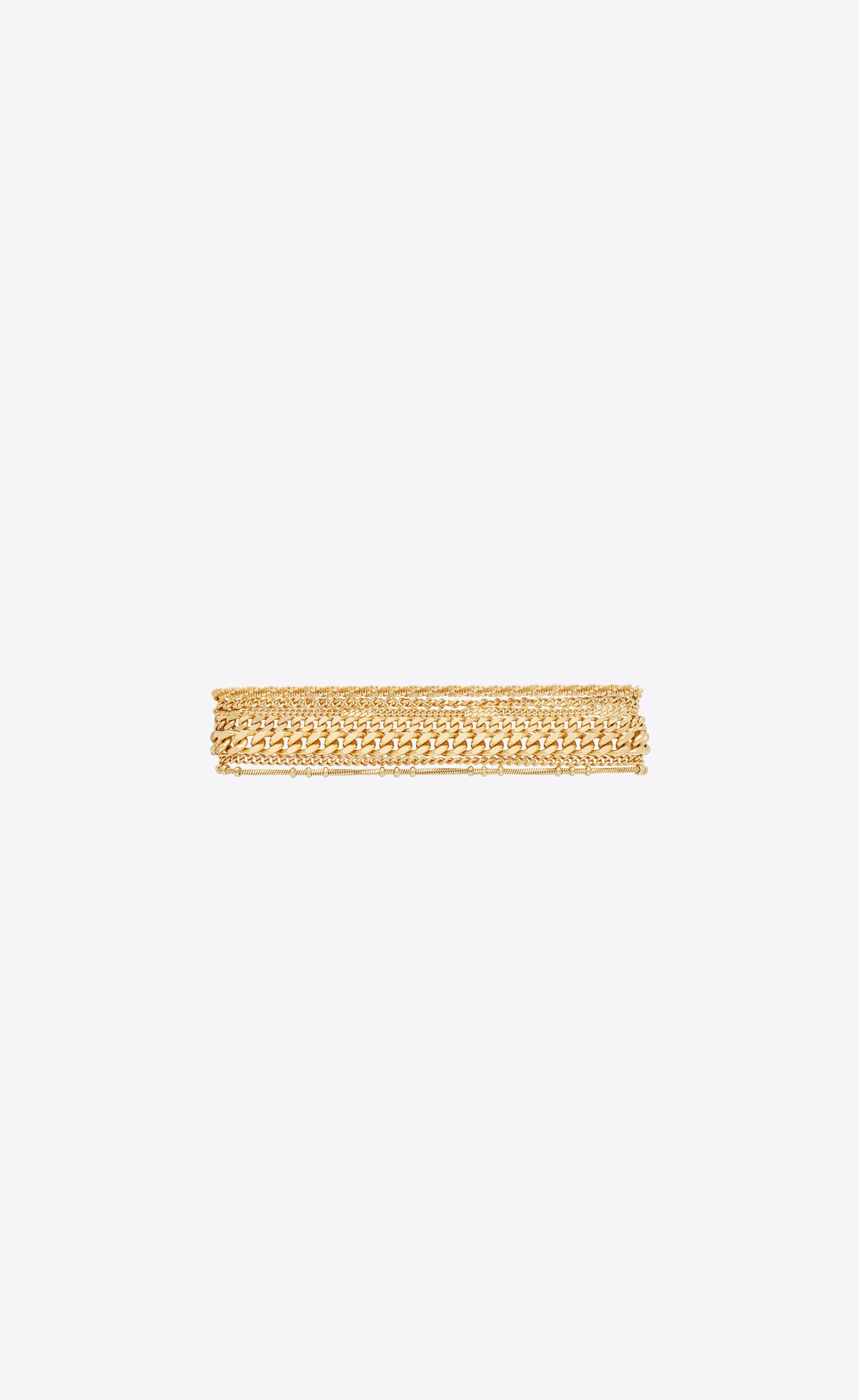 YSL Multi-chain Bracelet In Metal Zlate | 34807-LUNE