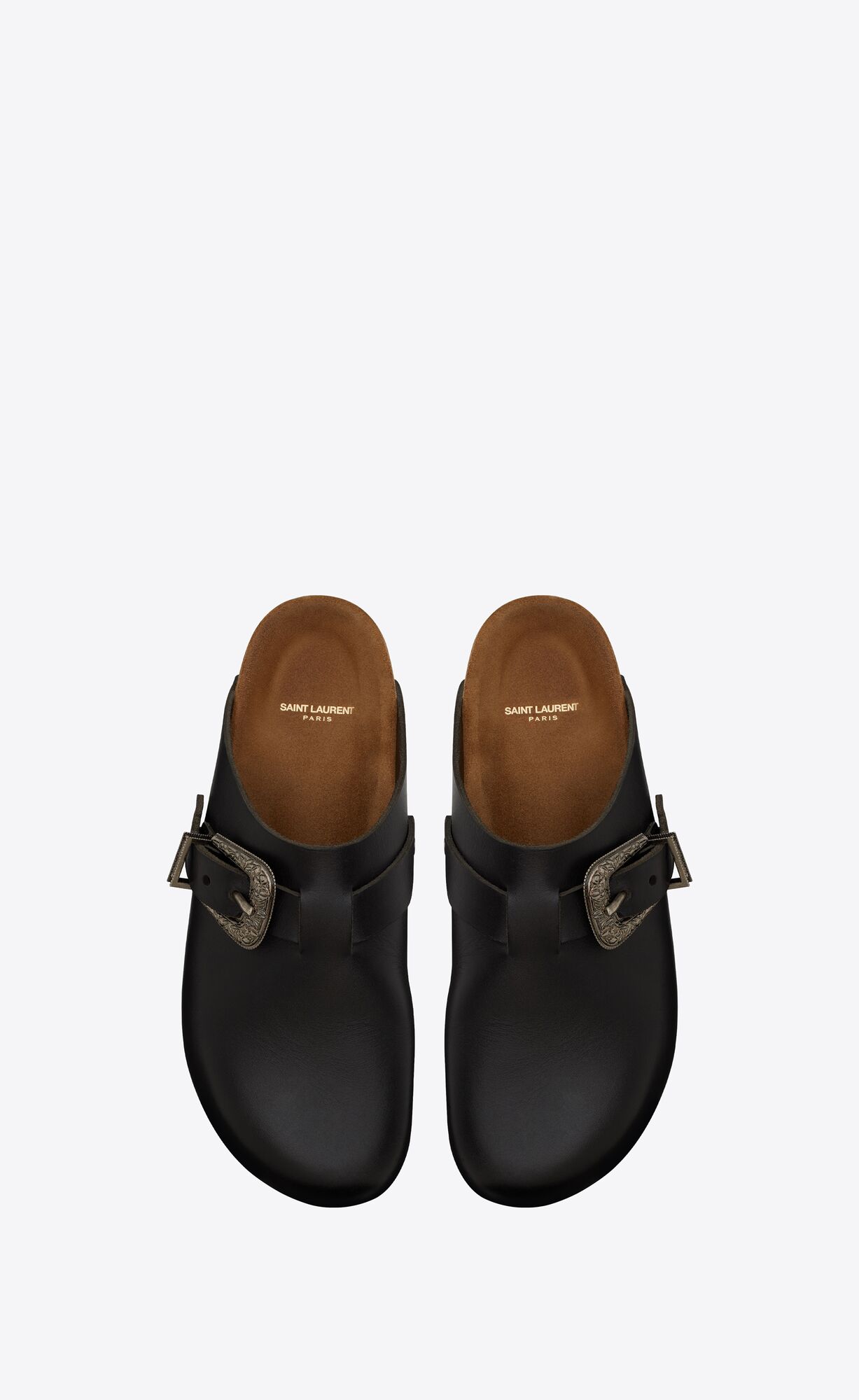 YSL Nichols Clogs In Smooth Kozene Noir | 04573-WVSD