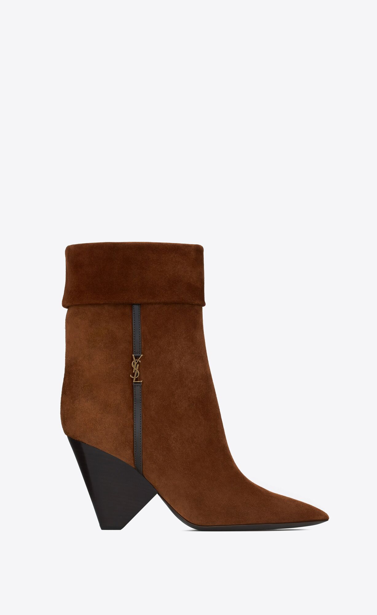 YSL Niki Booties In Semisove Tmavo | 61792-ADWN