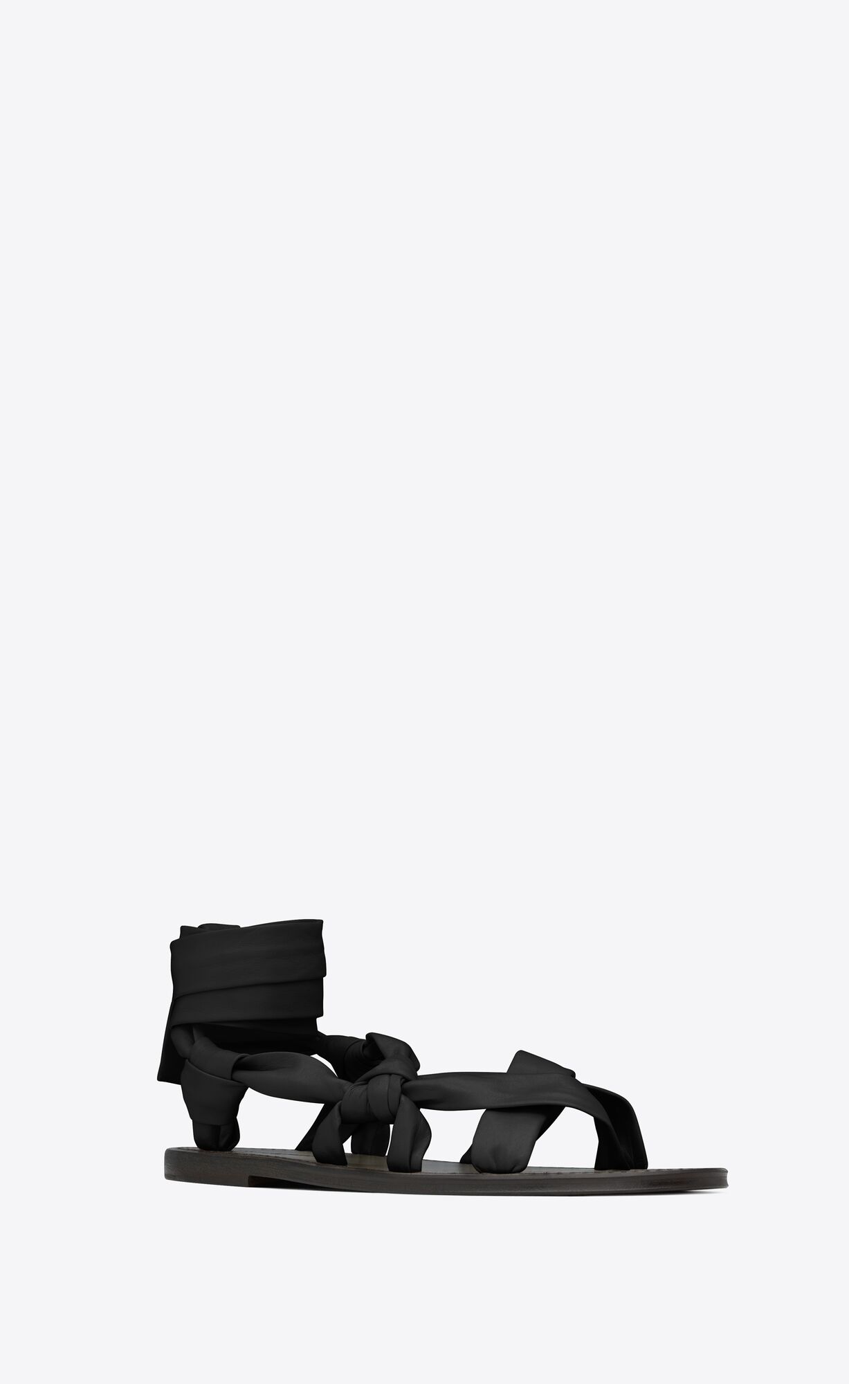 YSL Nolan Sandals In Smooth Kozene Čierne | 59174-NPSO