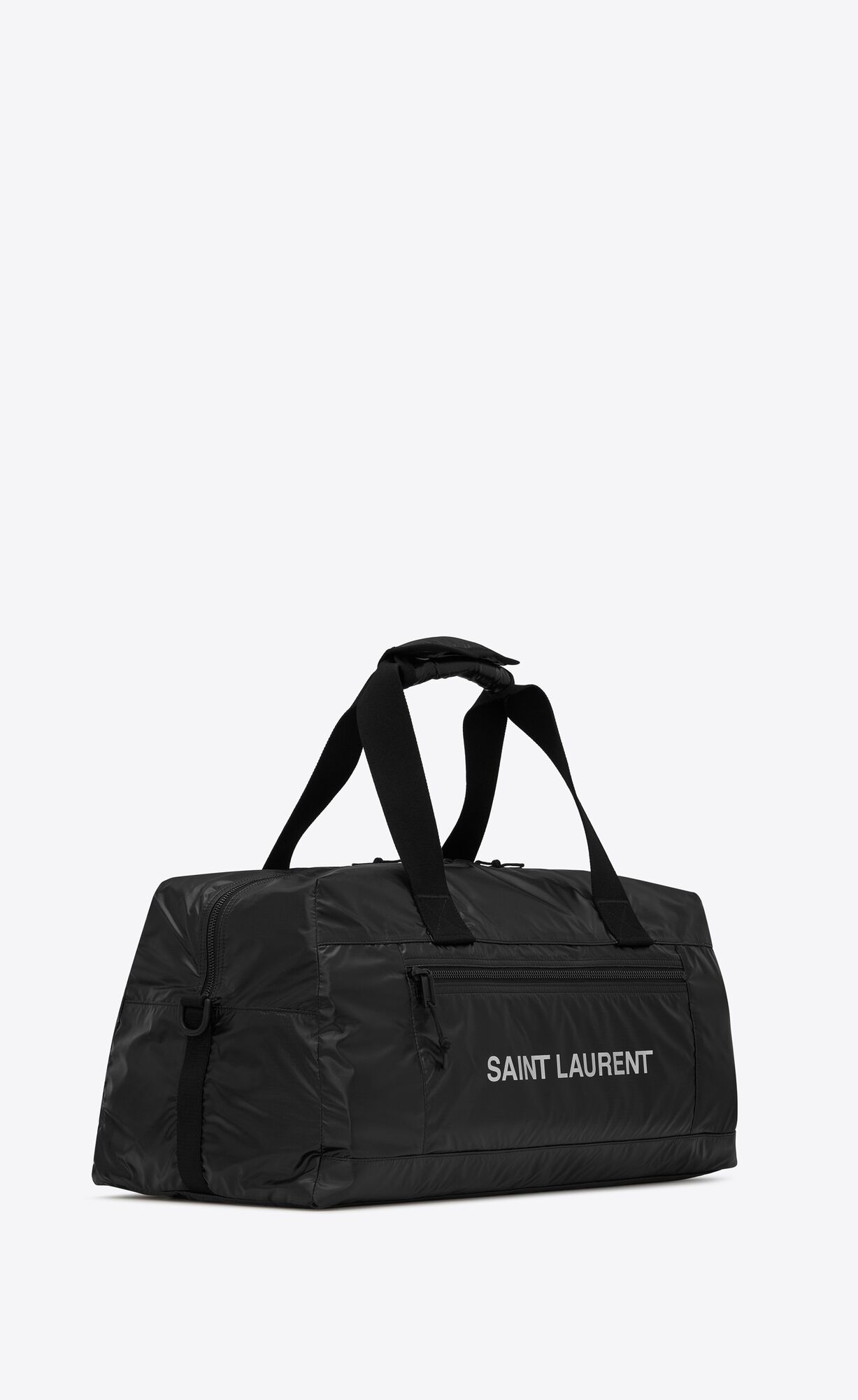 YSL Nuxx Duffle In Nylon Čierne Platina | 80319-LNJV