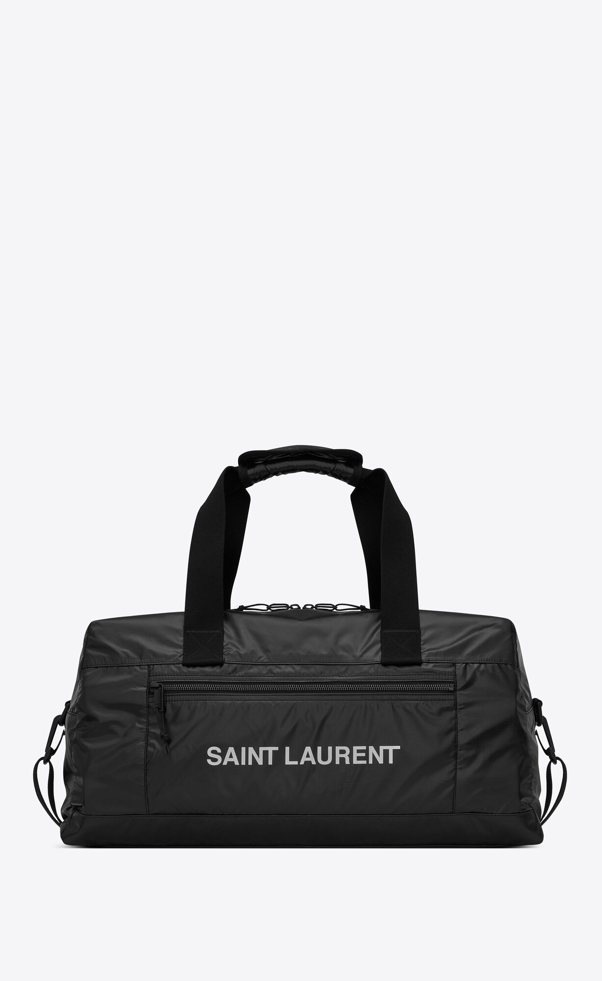 YSL Nuxx Duffle In Nylon Čierne Platina | 80319-LNJV