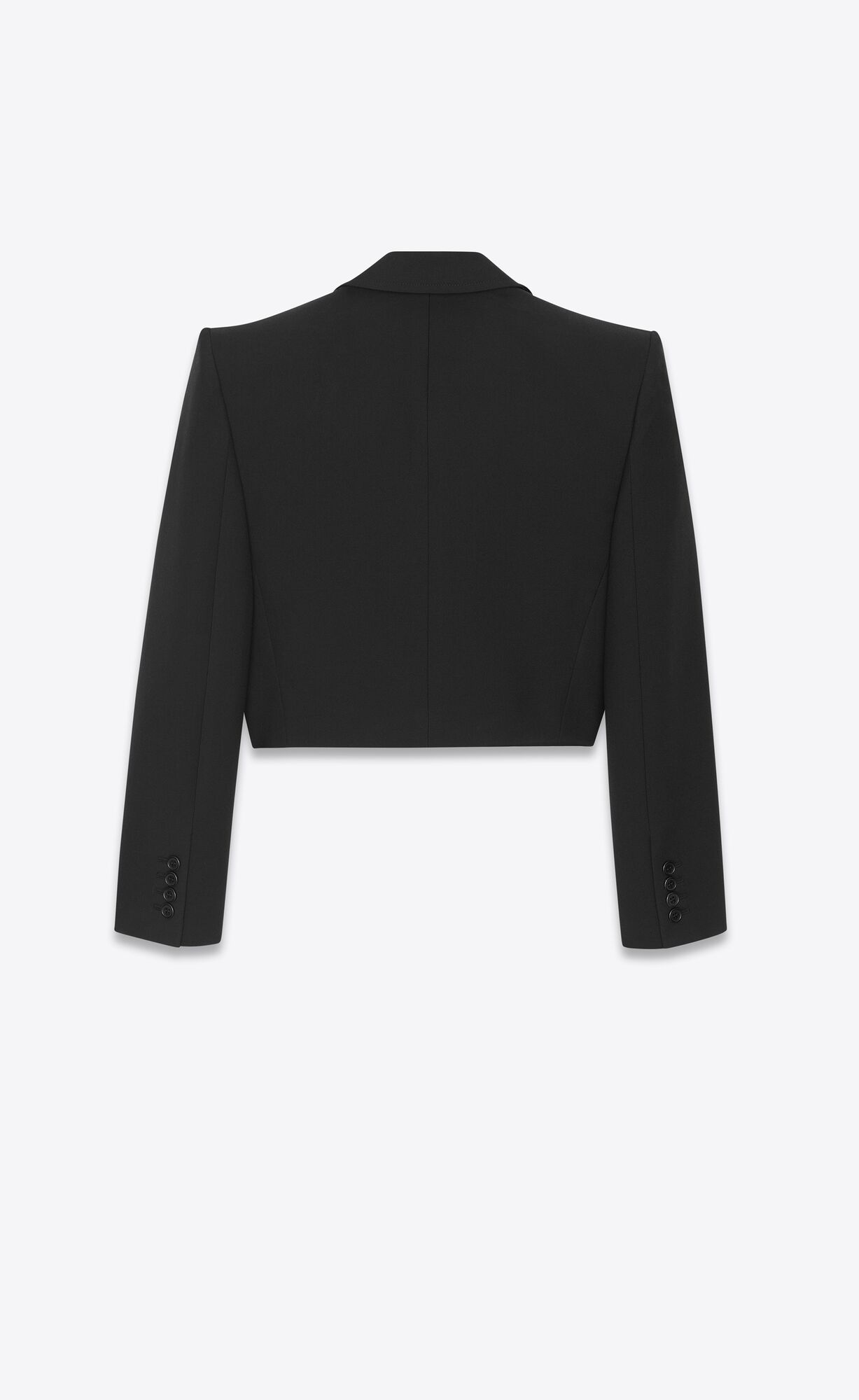 YSL Open Cropped Jacket In Saint Laurent Gabardine Čierne | 28469-KBZQ