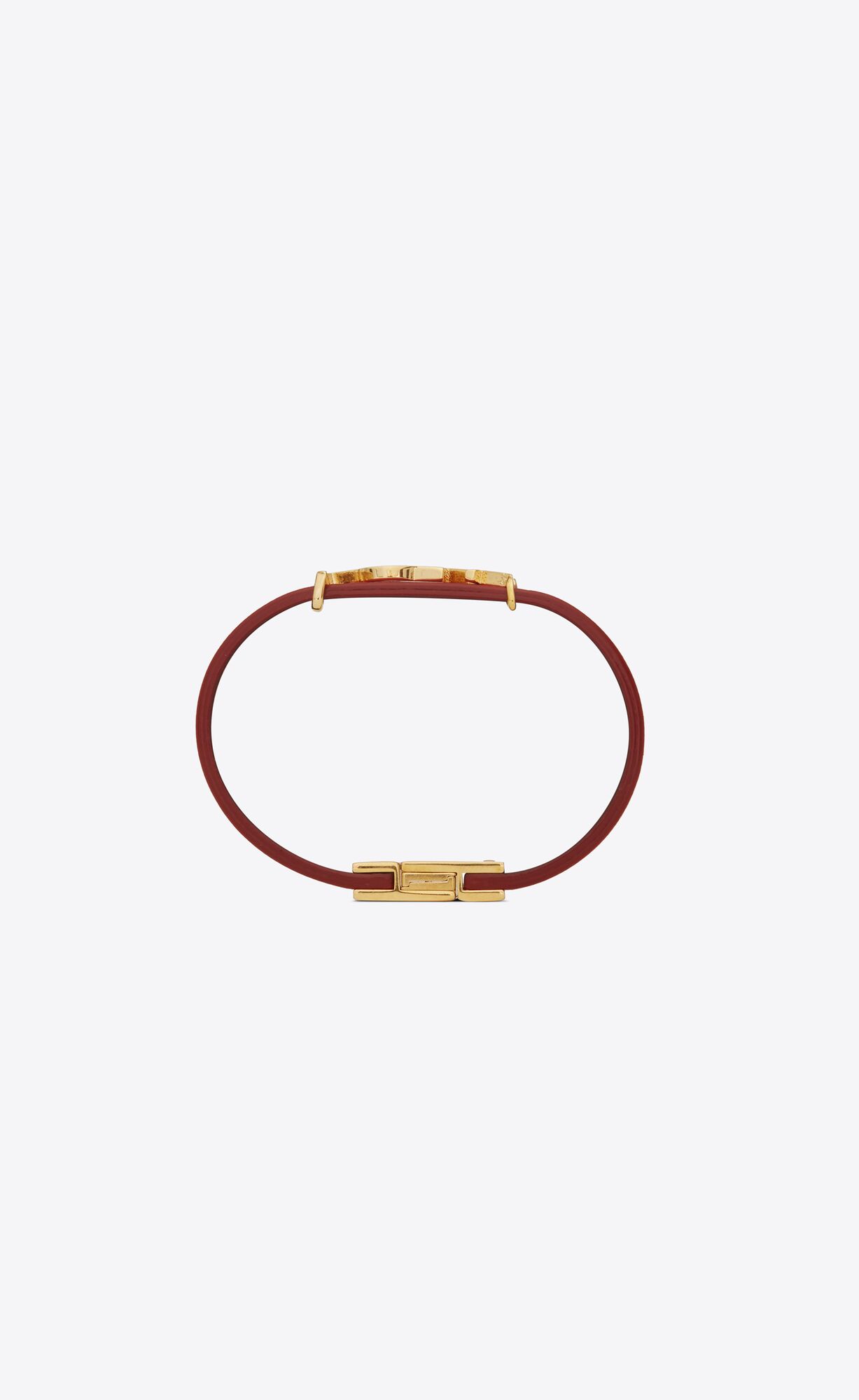 YSL Opyum Bracelet In Kozene And Metal Tmavo Červené | 42609-KTRI