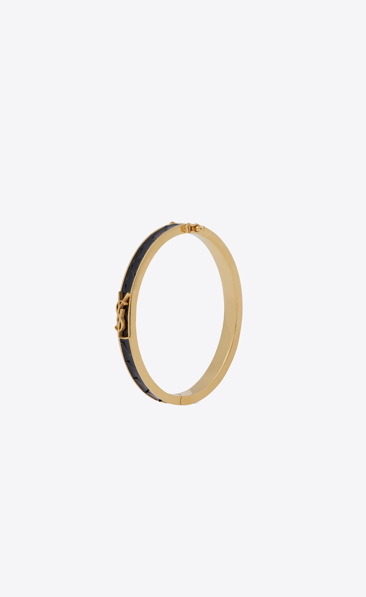 YSL Opyum Bracelet In Python And Metal Čierne Zlate | 46321-EJDI