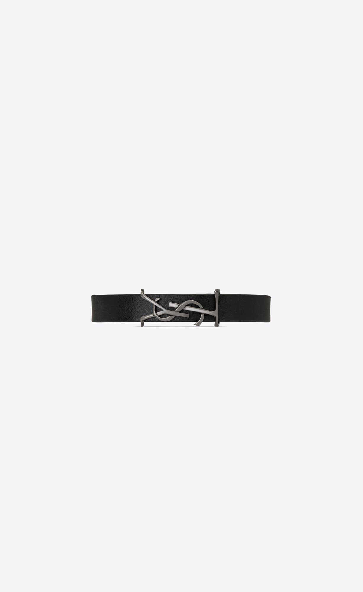 YSL Opyum Bracelet In Smooth Kozene And Metal Čierne | 06835-CJOA