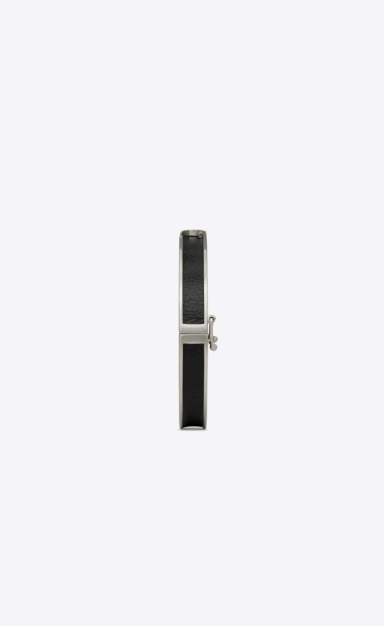 YSL Opyum Bracelet In Vegetable-tanned Kozene And Metal Čierne | 13406-KZWN