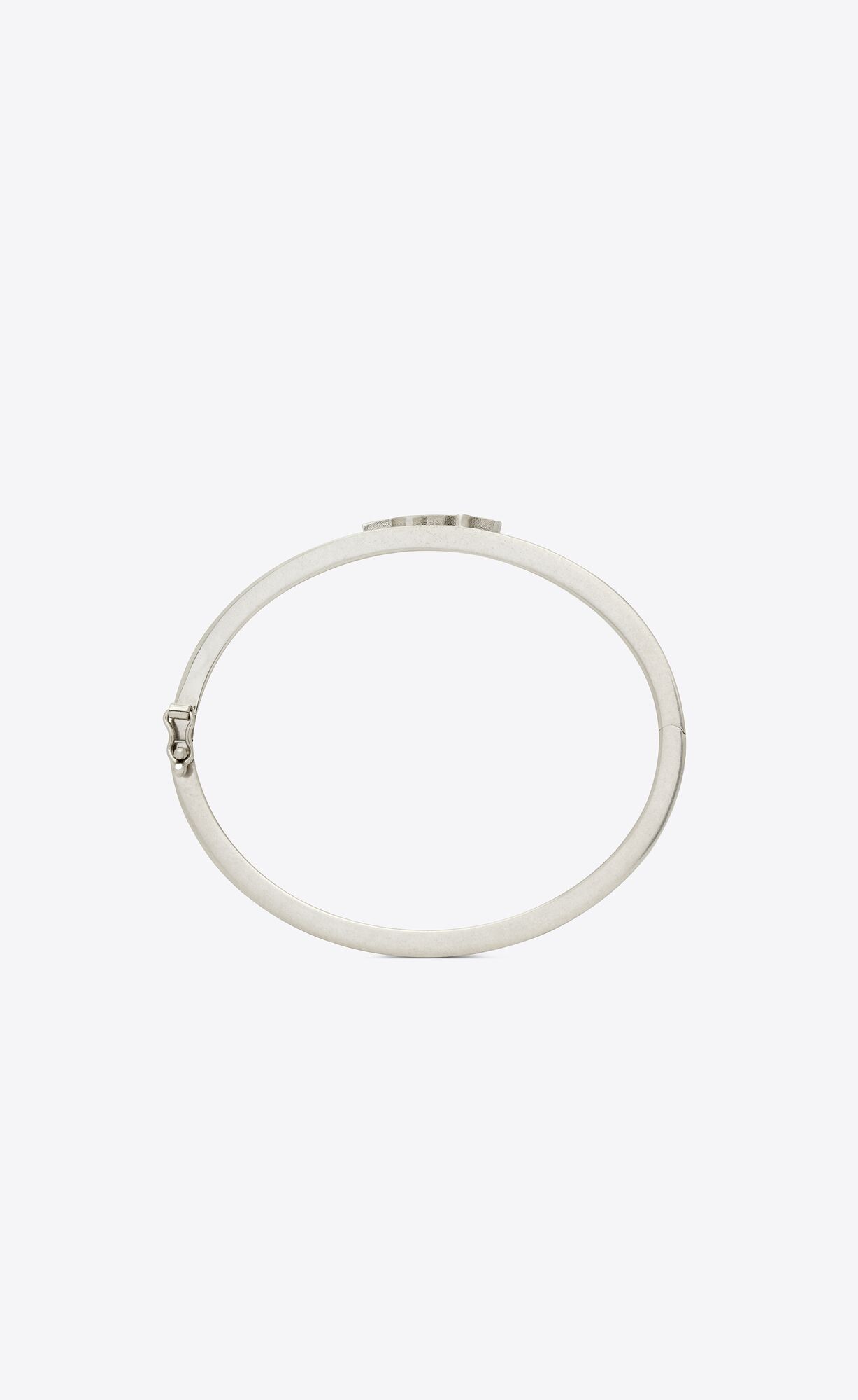 YSL Opyum Bracelet In Vegetable-tanned Kozene And Metal Čierne | 13406-KZWN