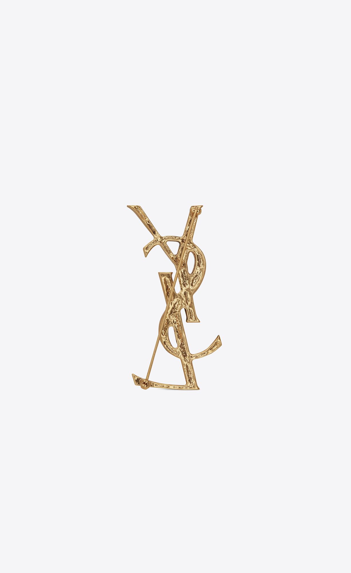 YSL Opyum Crocodile Brooch In Gold Brass Zlate | 90876-ESLW