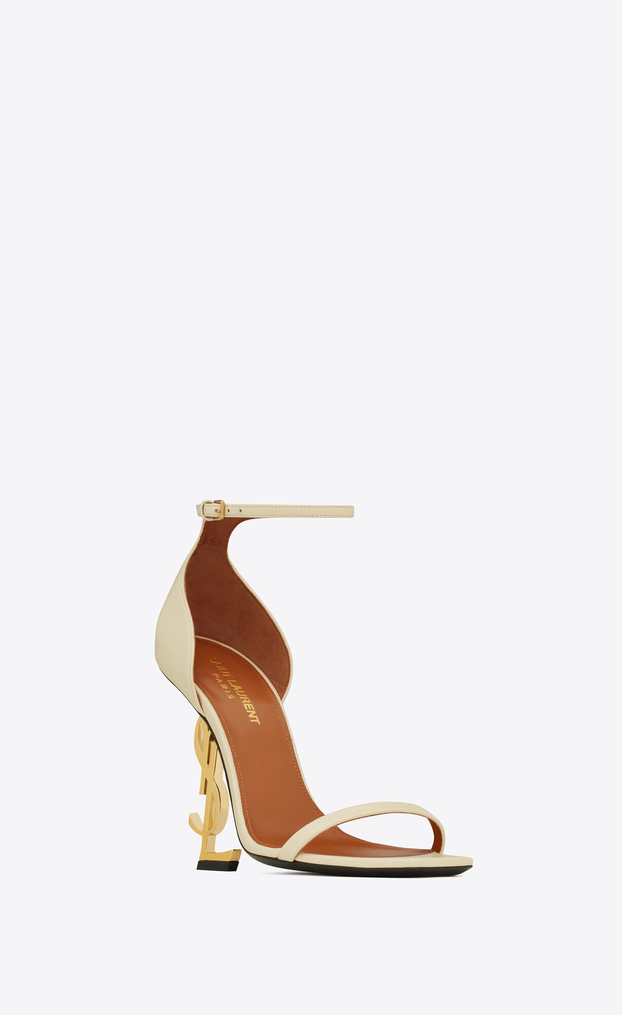 YSL Opyum Sandals In Smooth Kozene Béžové | 56719-OCFQ