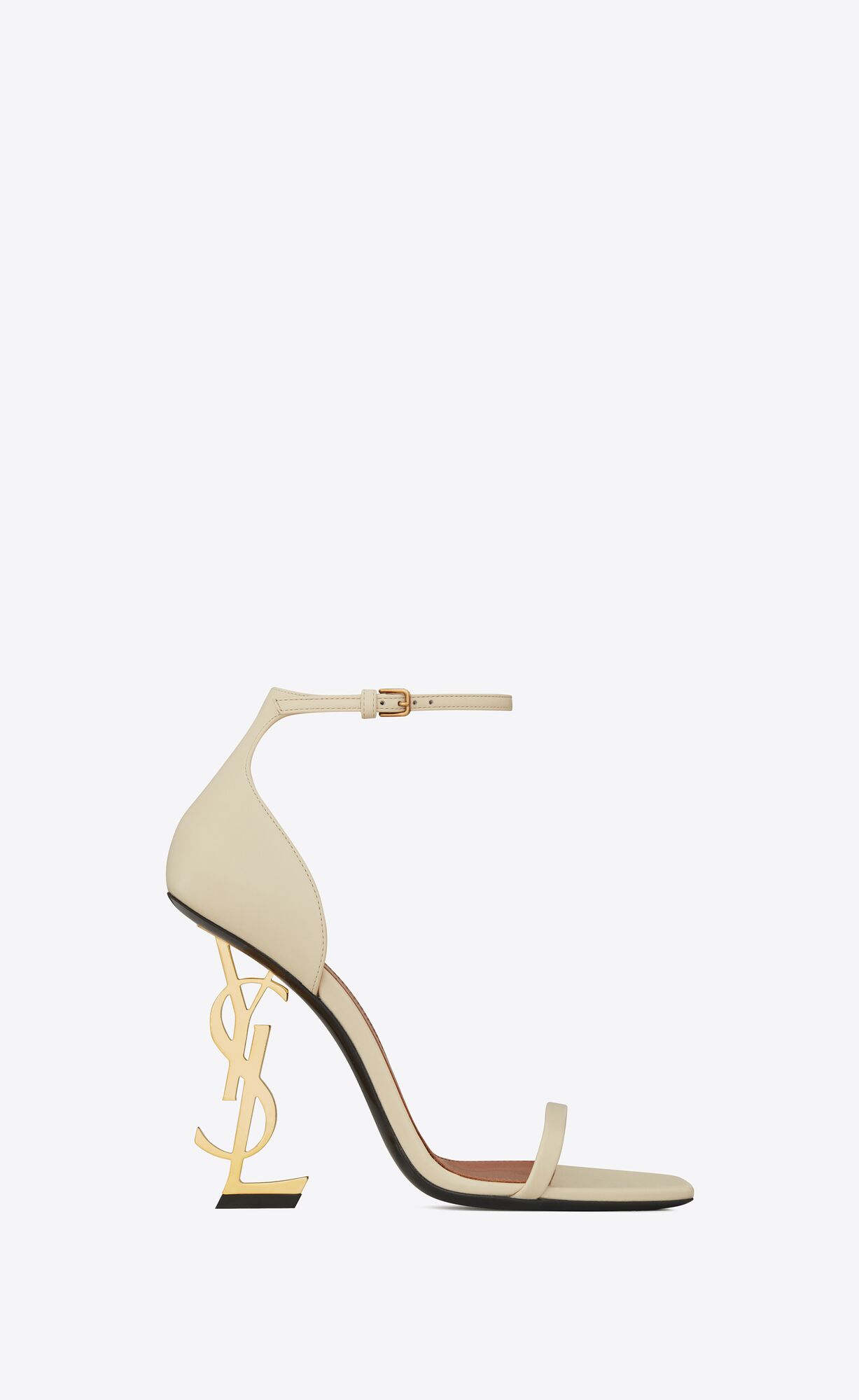 YSL Opyum Sandals In Smooth Kozene Béžové | 56719-OCFQ