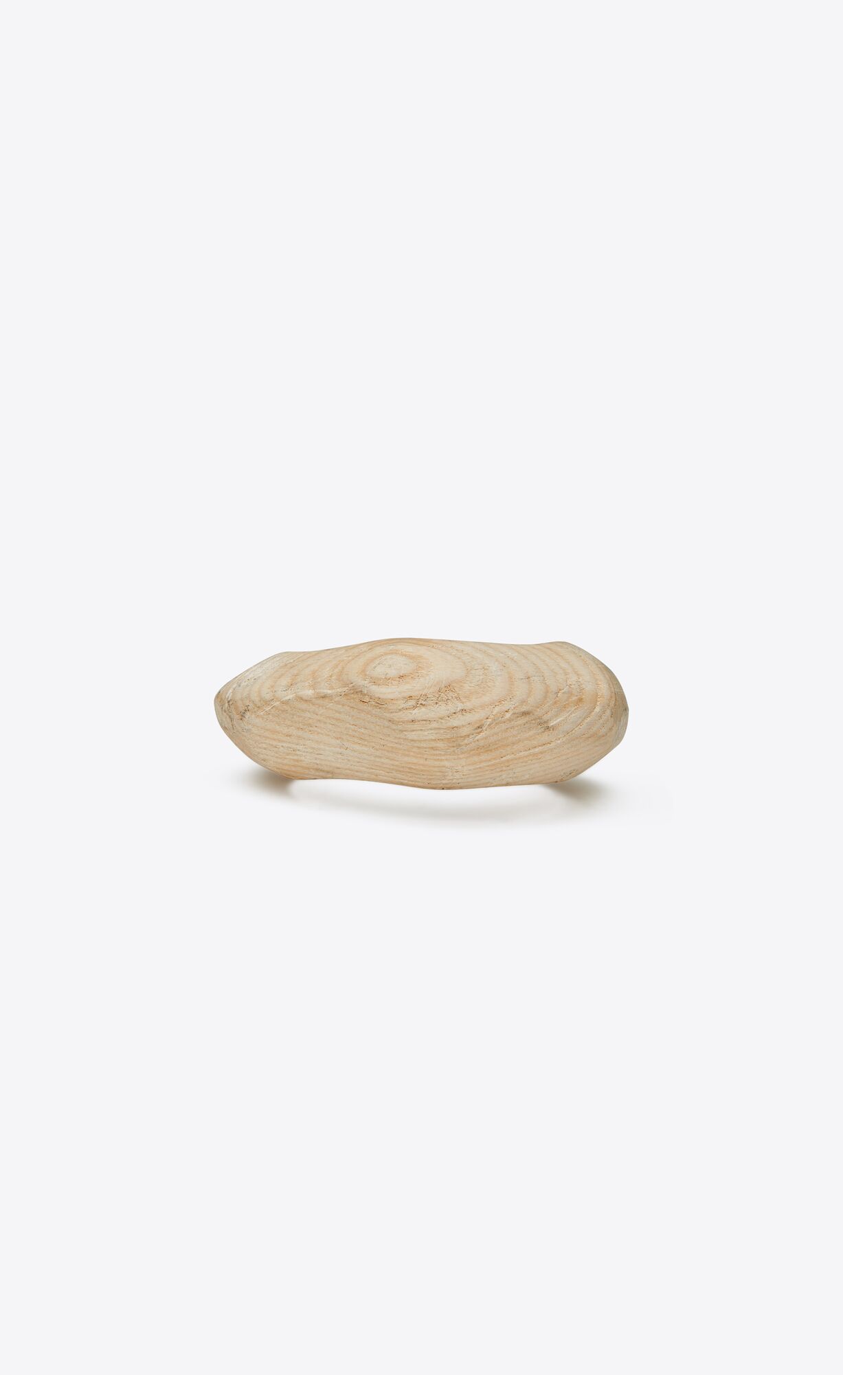 YSL Organic Arty Cuff Bracelet In Wood Strieborne Biele | 18964-XZYI