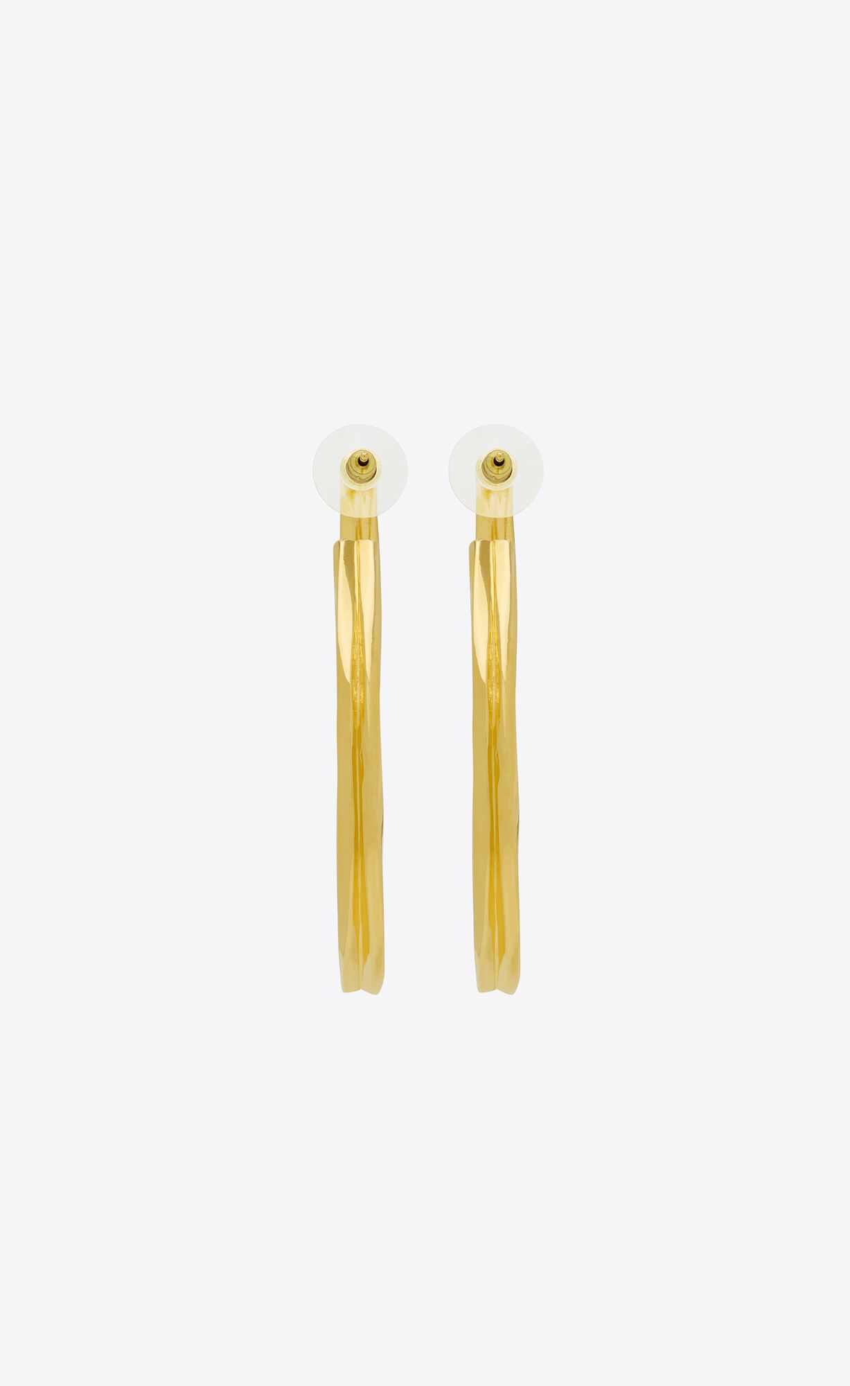 YSL Oval Hoop Earrings In Metal Zlate | 27538-ARZY