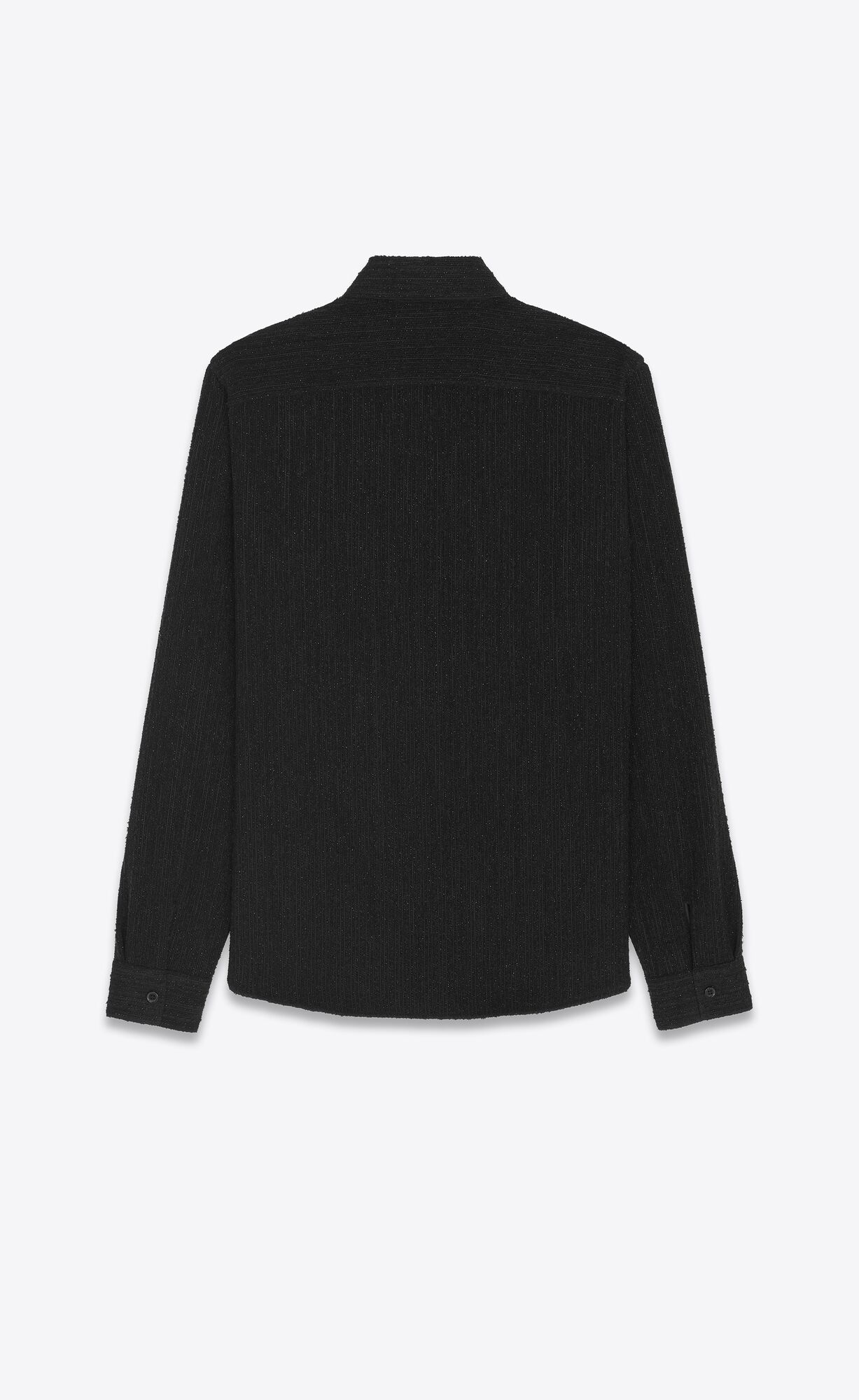 YSL Overshirt In Vlna Noir Blanc | 59840-CXGN