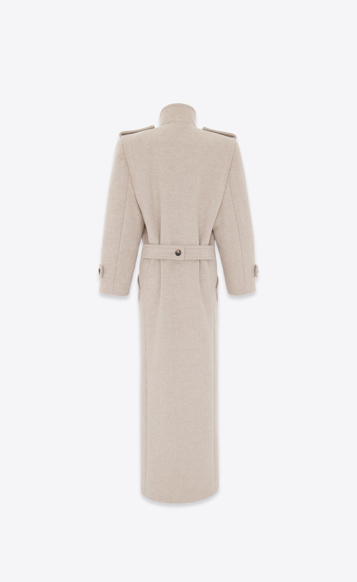 YSL Oversized Coat In Vlna Béžové | 03842-TAVN