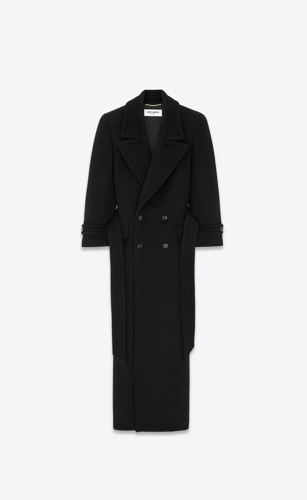 YSL Oversized Coat In Vlna Čierne | 70493-BIWR