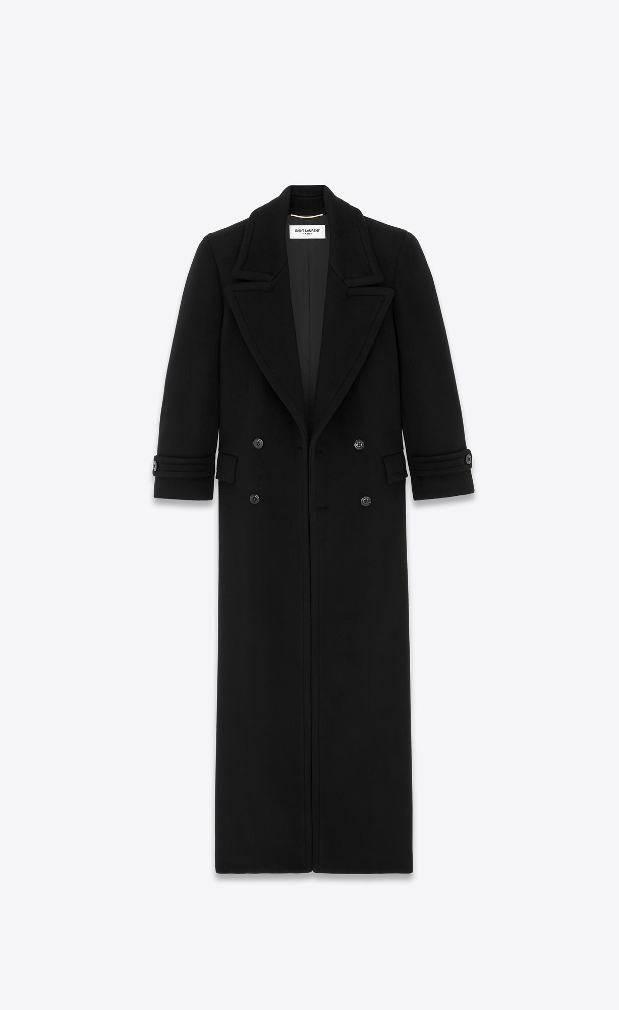 YSL Oversized Coat In Vlna Čierne | 70493-BIWR