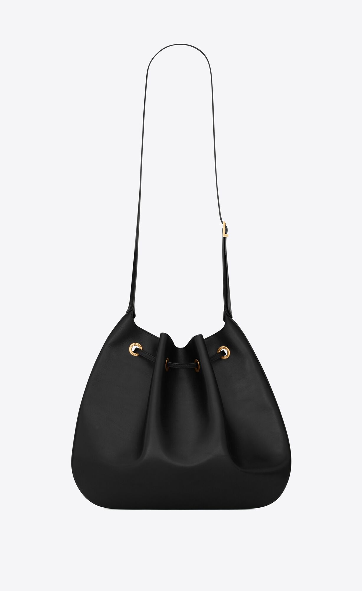 YSL Paris Vii Large Balerinky Hobo Bag In Smooth Kozene Čierne | 61340-SKPO