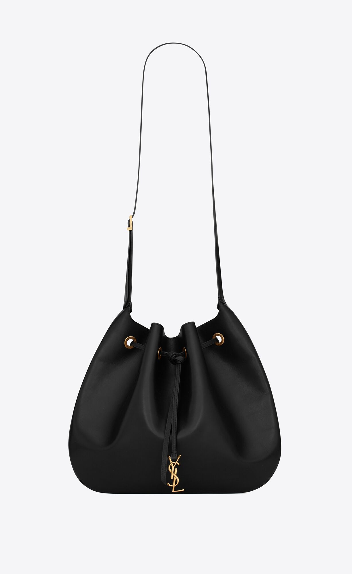 YSL Paris Vii Large Balerinky Hobo Bag In Smooth Kozene Čierne | 61340-SKPO