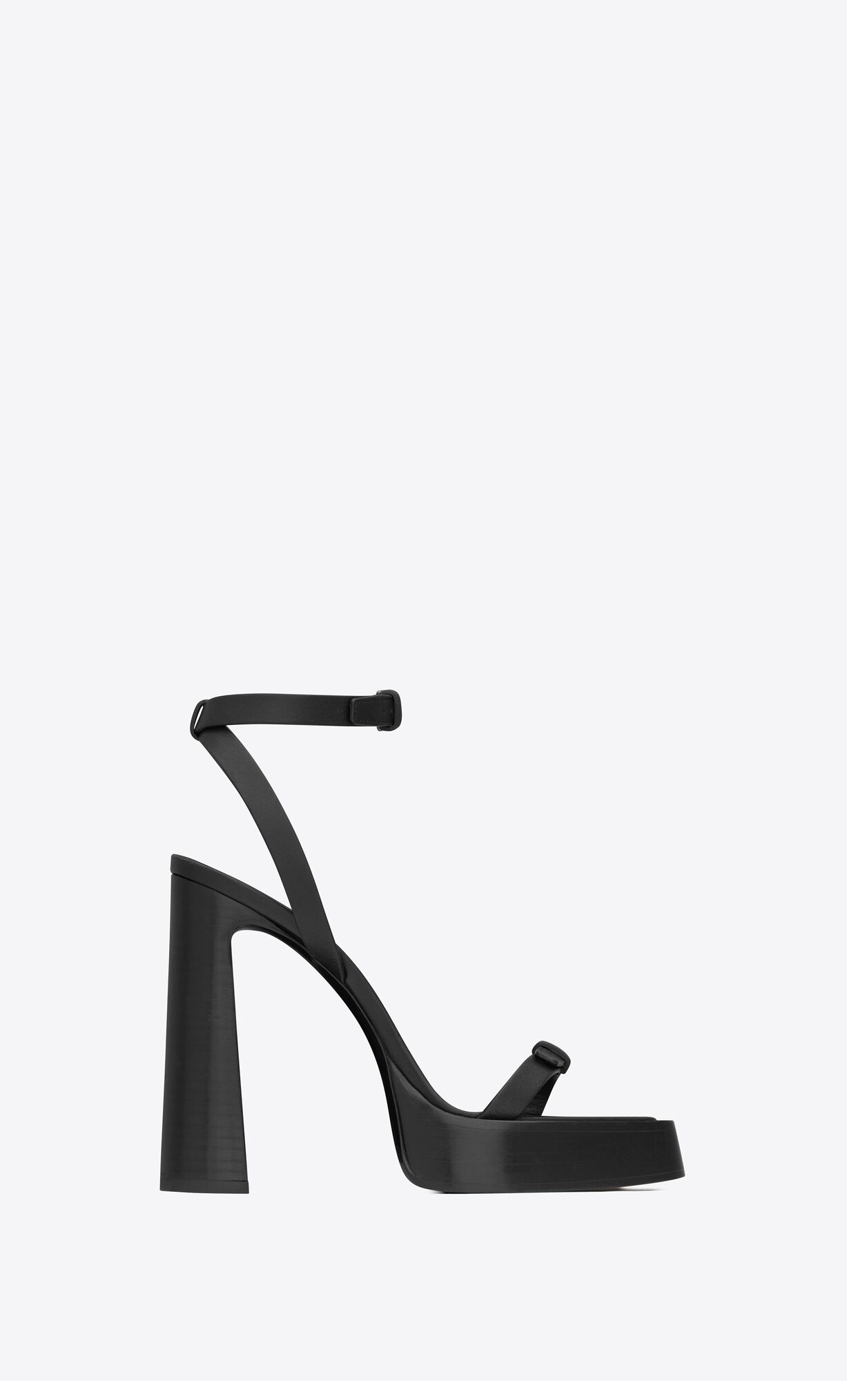 YSL Platz Platforme Sandals In Smooth Kozene Čierne | 87326-CXZJ