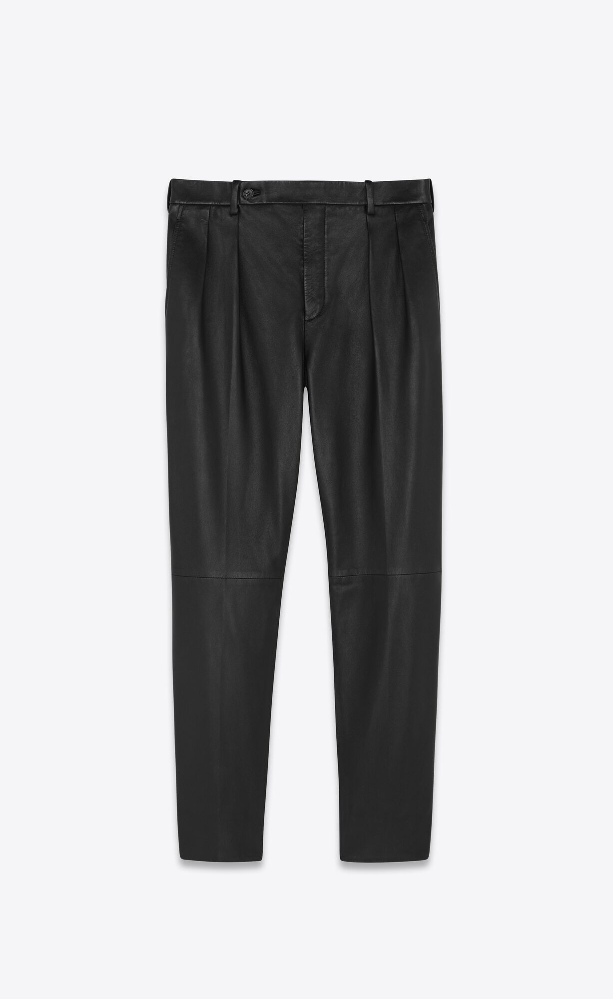 YSL Plisované Pants In Drummed Lambskin Čierne | 72345-OPWF