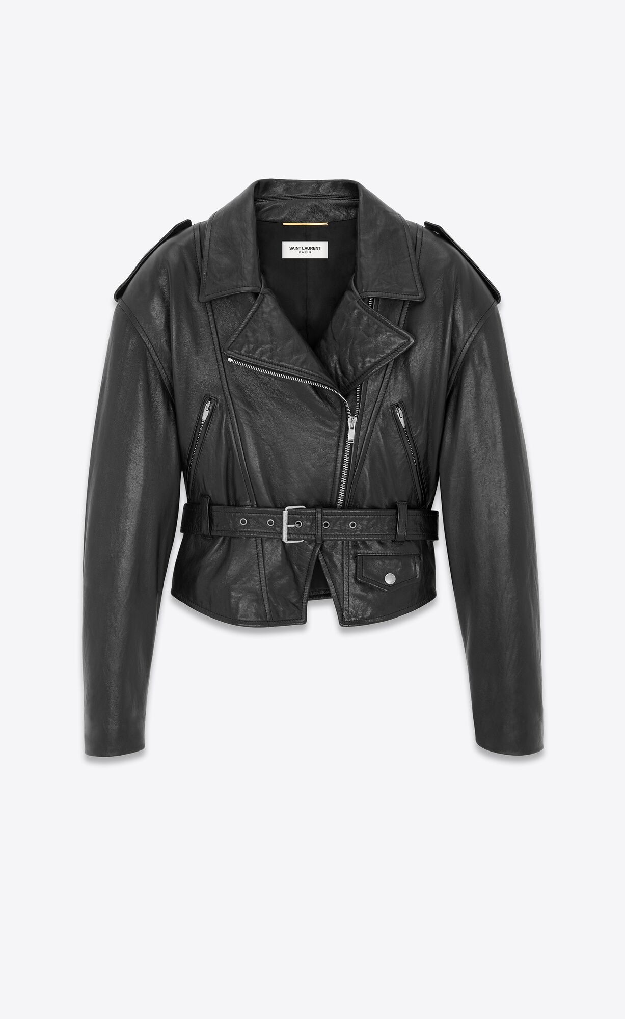 YSL Podpatku Jacket In Lambskin Čierne | 46580-XAGO