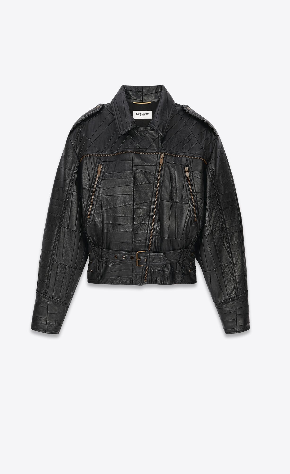 YSL Podpatku Jacket In Lambskin Čierne | 73948-KJGW