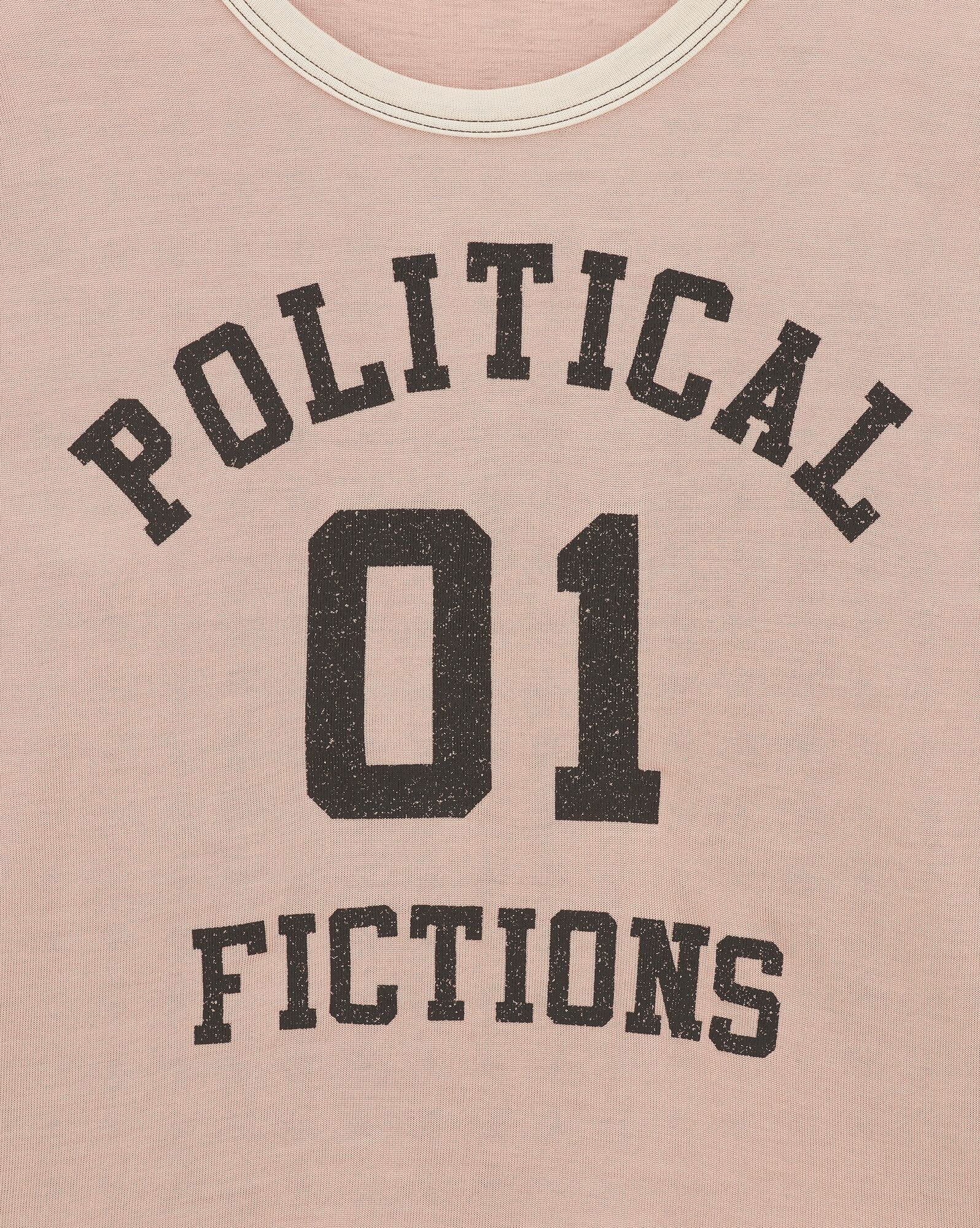 YSL Political Fictions Cropped T-shirt Ruzove | 12804-NJIK