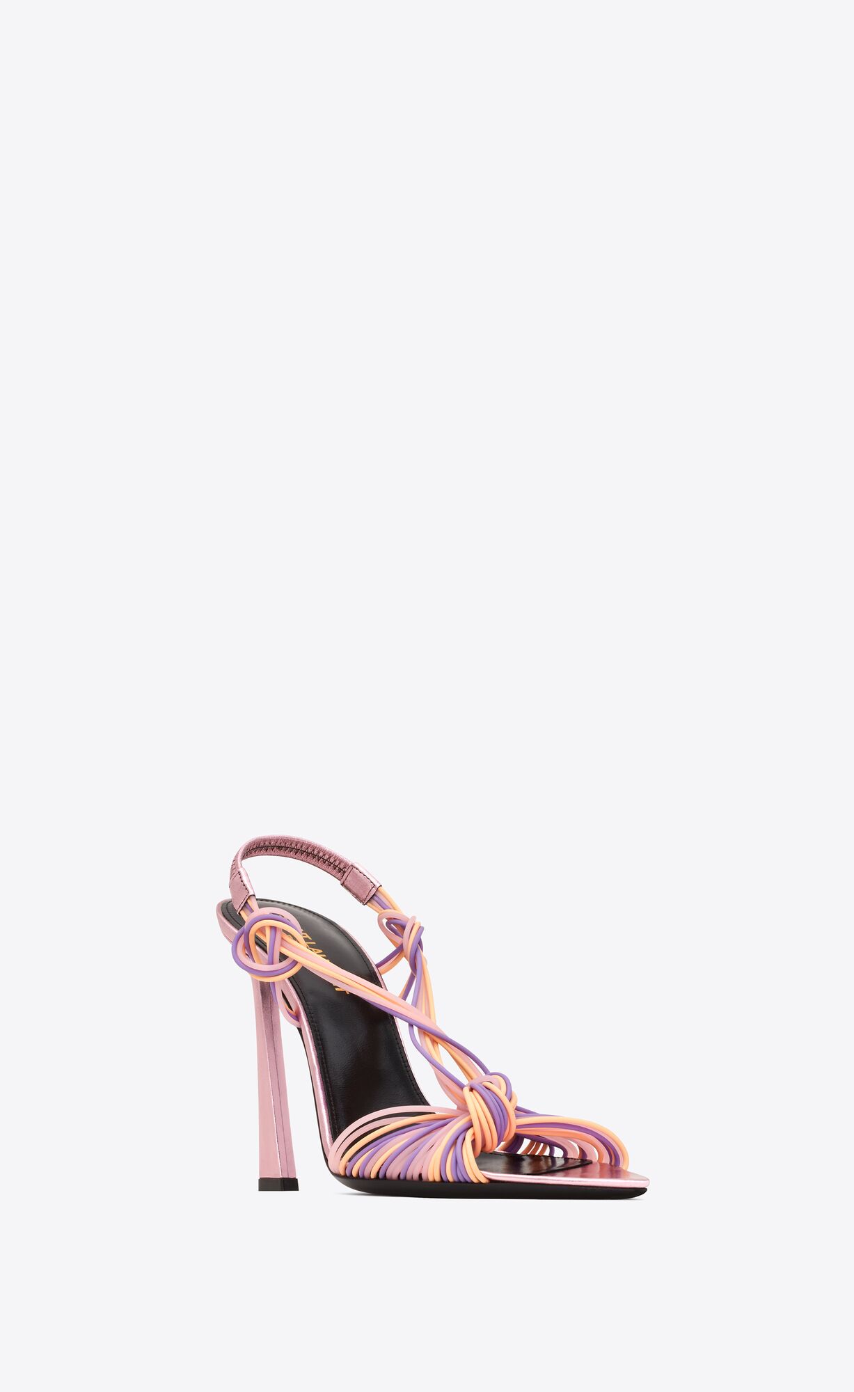 YSL Pool Sandals In Tpu And Metallized Kozene Nachový Koralove Ruzove | 58176-JGCY