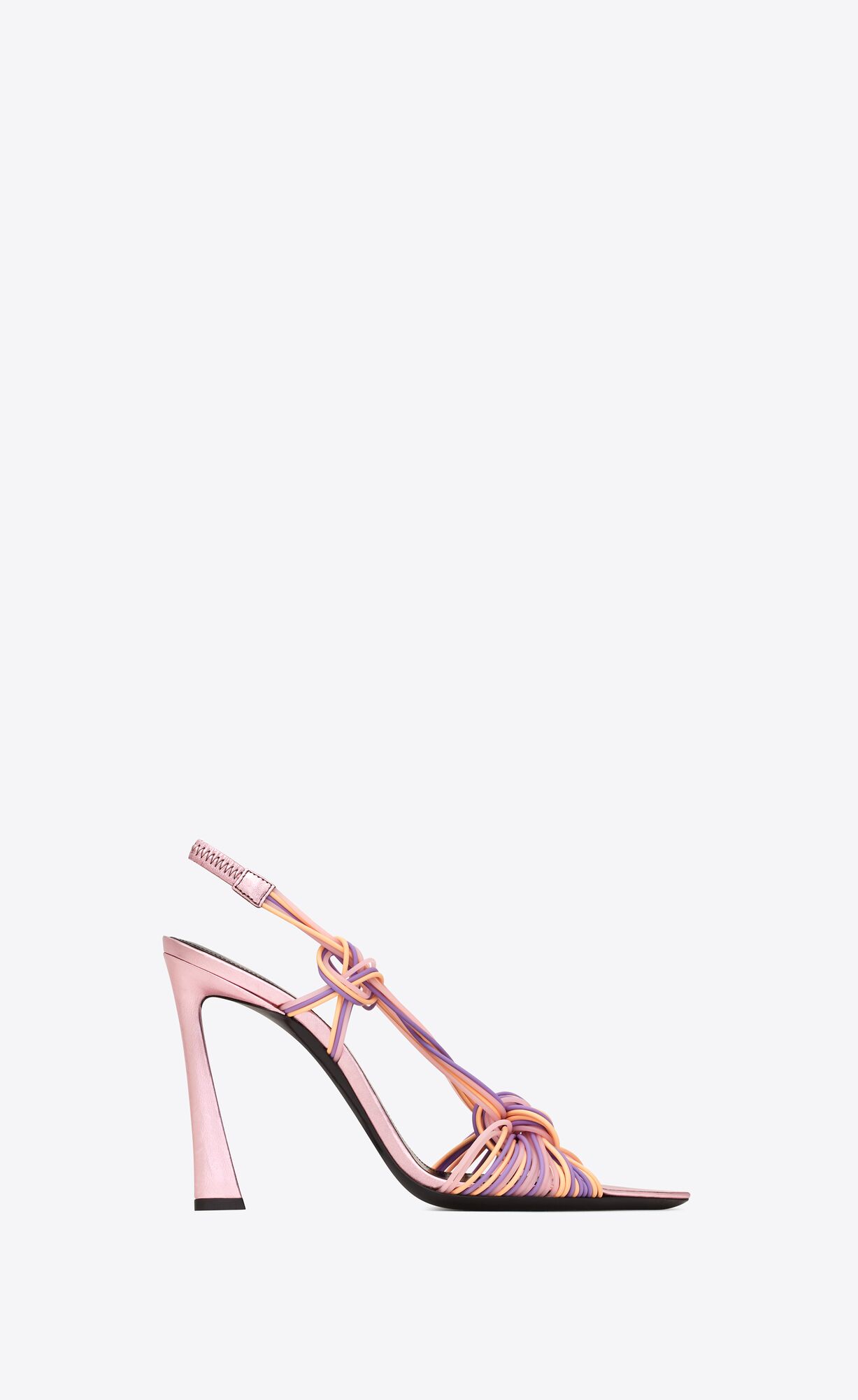 YSL Pool Sandals In Tpu And Metallized Kozene Nachový Koralove Ruzove | 58176-JGCY