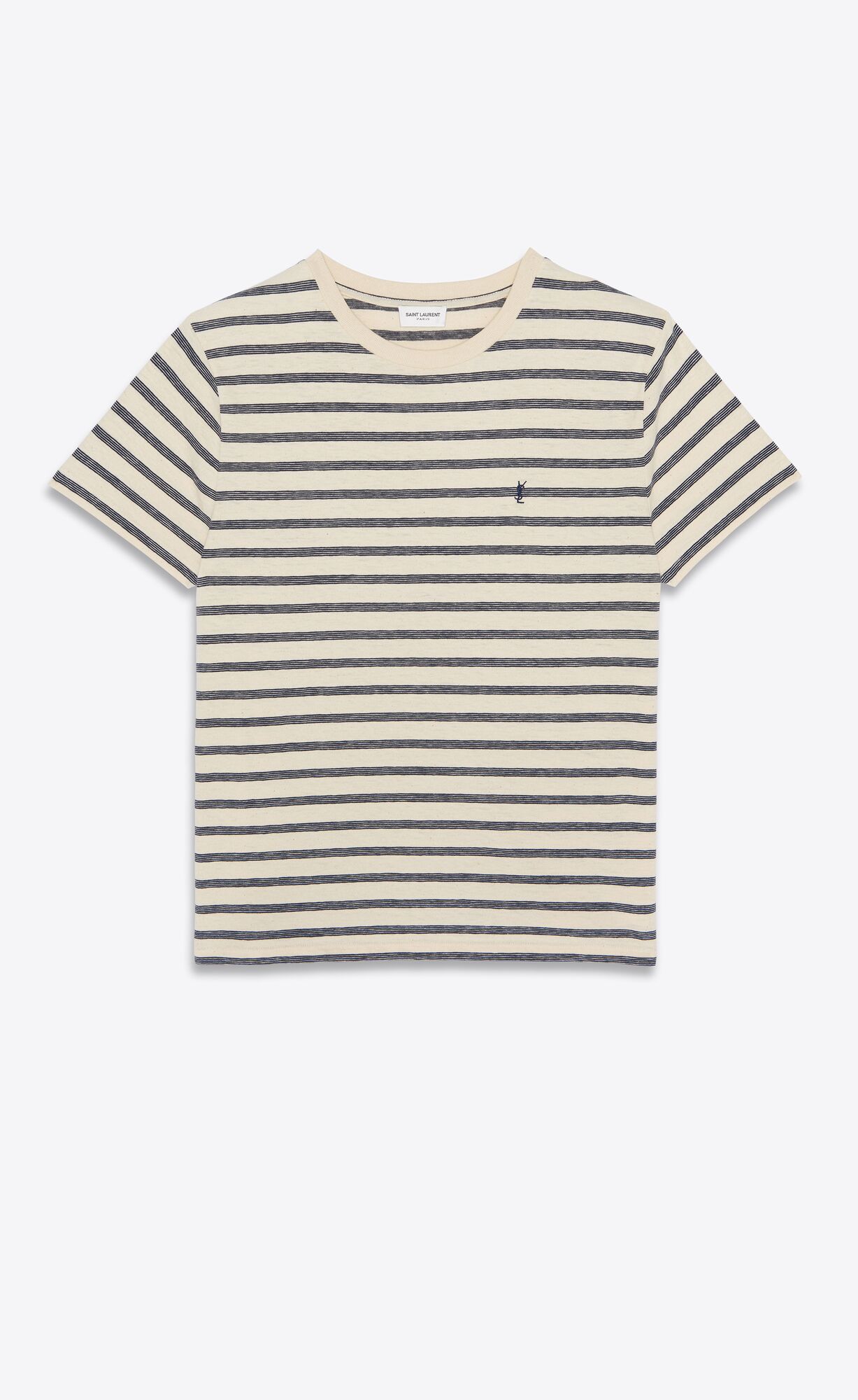 YSL Pruhované Cassandre T-shirt In Jersey Modre | 74836-AURE